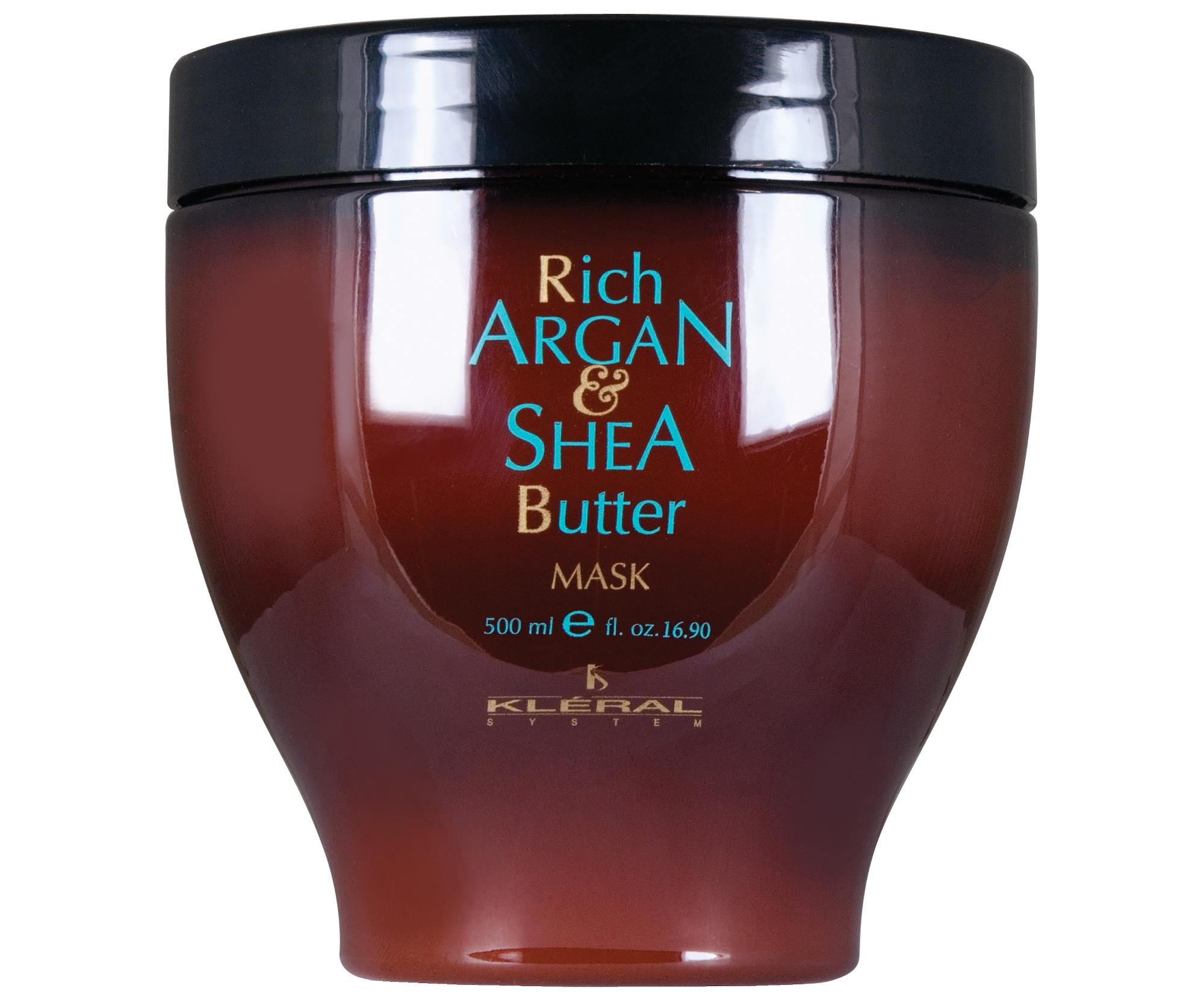E-shop Hydratačná maska pre suché vlasy Kléral Rich Argan a Shea Butter - 500 ml (116) + darček zadarmo
