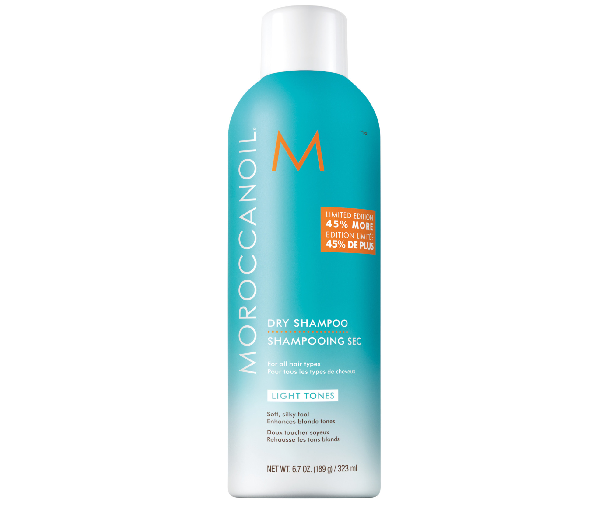 E-shop Suchý šampón pre svetlé odtiene vlasov Moroccanoil Light Tones - 323 ml + darček zadarmo