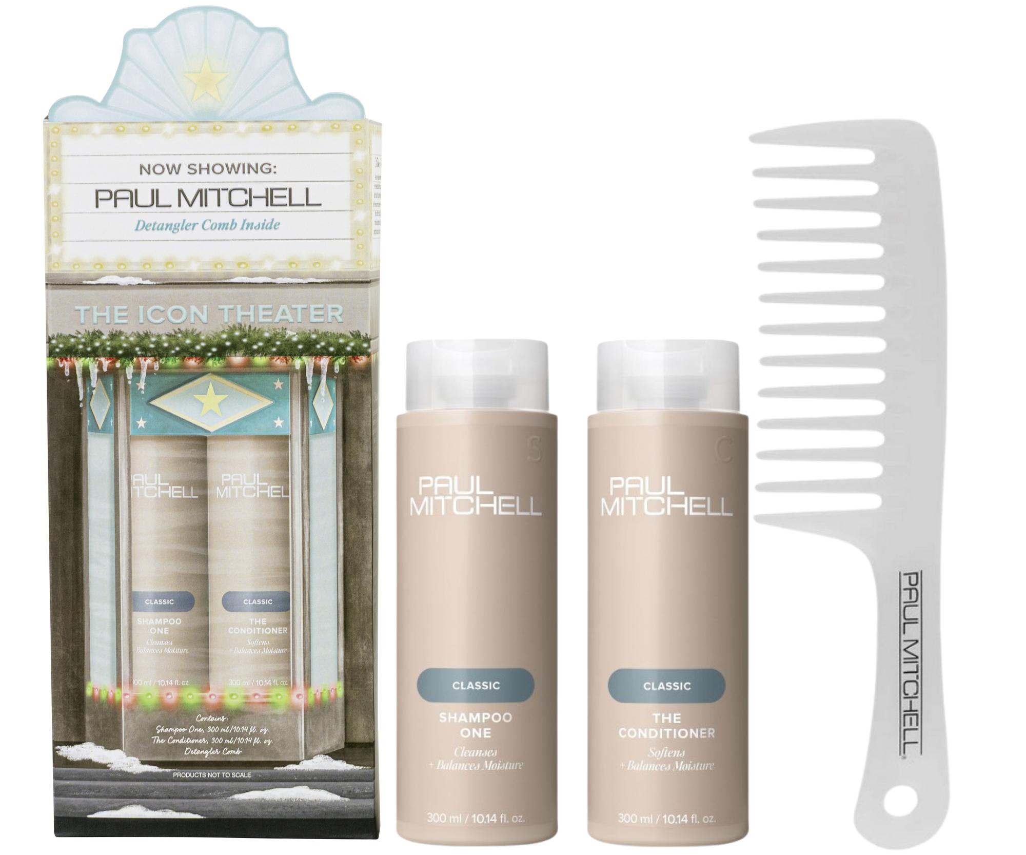 E-shop Darčeková sada pre hydratáciu a regeneráciu vlasov Paul Mitchell The Classic Trio + hrebeň zadarmo + darček zadarmo