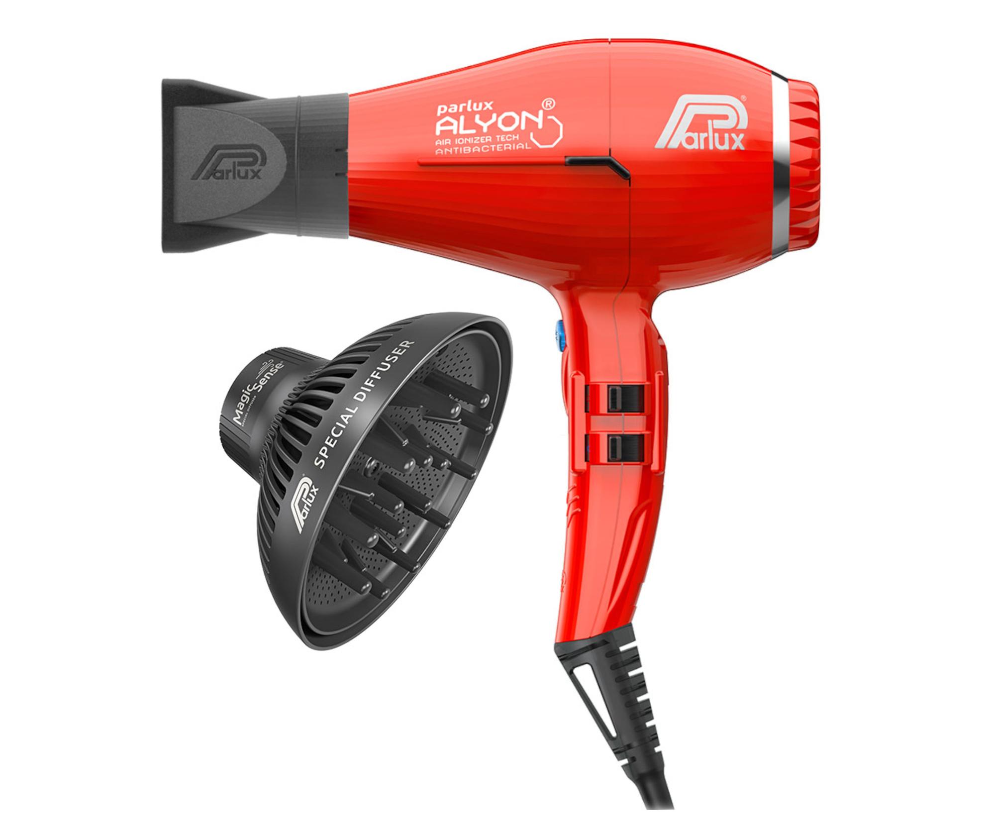 E-shop Set profesionálneho fénu na vlasy Parlux Alyon a difuzéra Parlux Magic Sense - červený, 2250 W (P MAG+ALY/2) + darček zadarmo