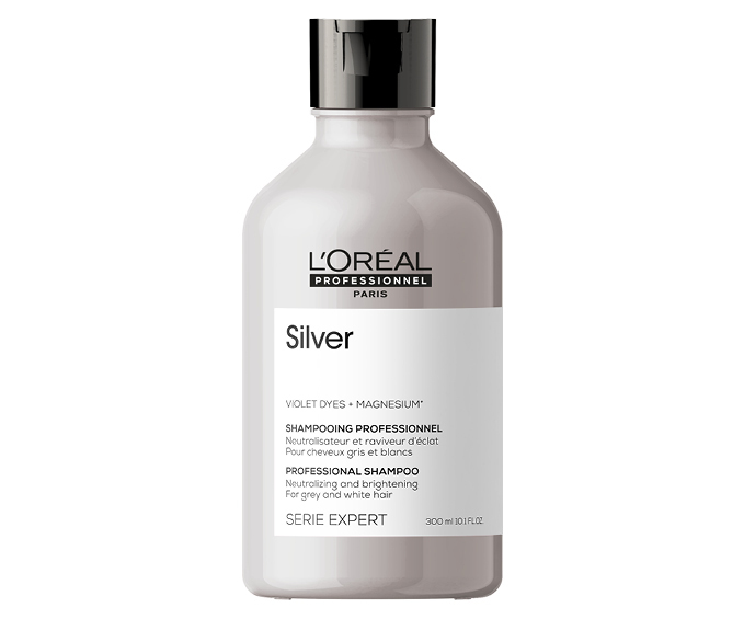 E-shop Neutralizačný šampón na šedivé a biele vlasy Loréal Professionnel Serie Expert Silver - 300 ml - L’Oréal Professionnel + darček zadarmo