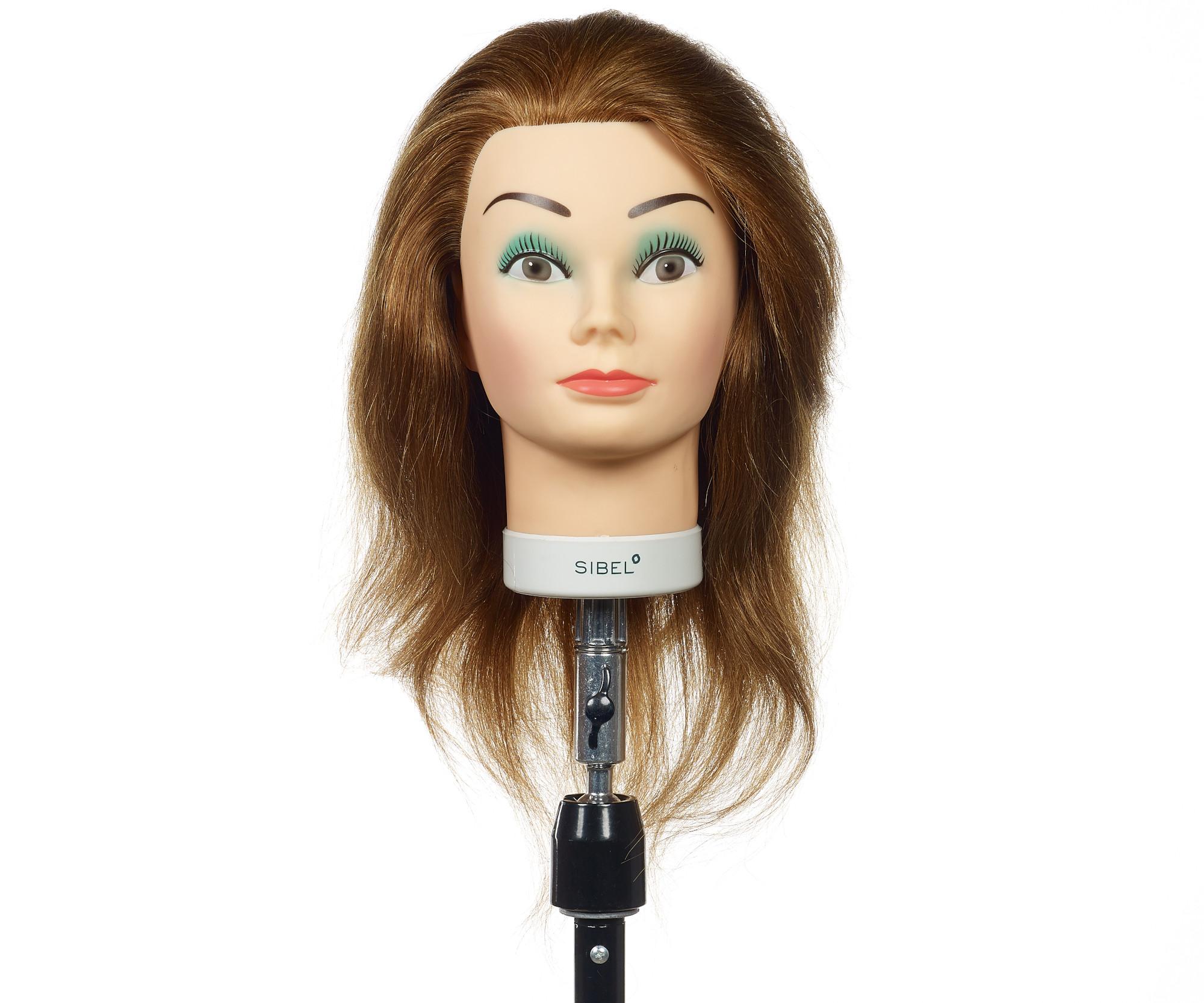 E-shop Cvičná hlava s prírodnými vlasmi Sibel Candy - blond, 15-35 cm (0030431) + darček zadarmo