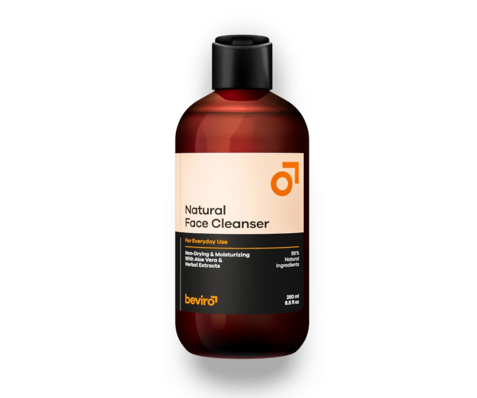 E-shop Prírodný čistiaci gél na tvár pre mužov Beviro Natural Face Cleanser - 250 ml (BV430) + darček zadarmo