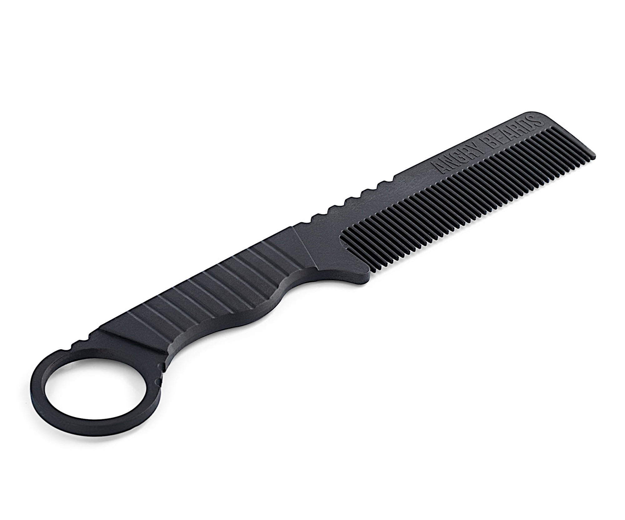 E-shop Karbónový hrebeň na vlasy a fúzy Angry Beards Combat Comb - čierny (GR-COMB-CARBON-COMBAT) + darček zadarmo