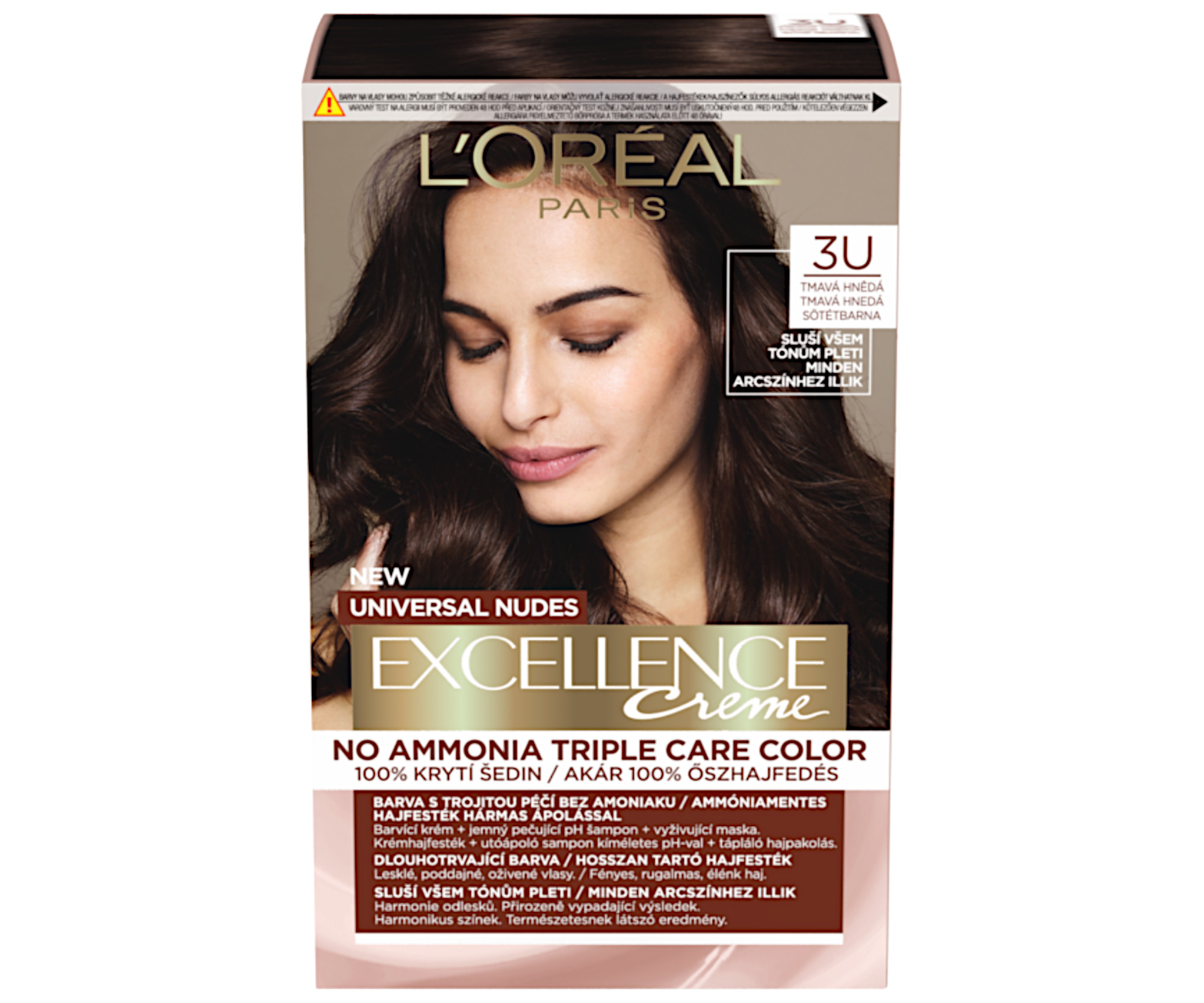 E-shop Permanentná farba Loréal Excellence Universal Nudes 3U tmavá hnedá - L’Oréal Paris + darček zadarmo