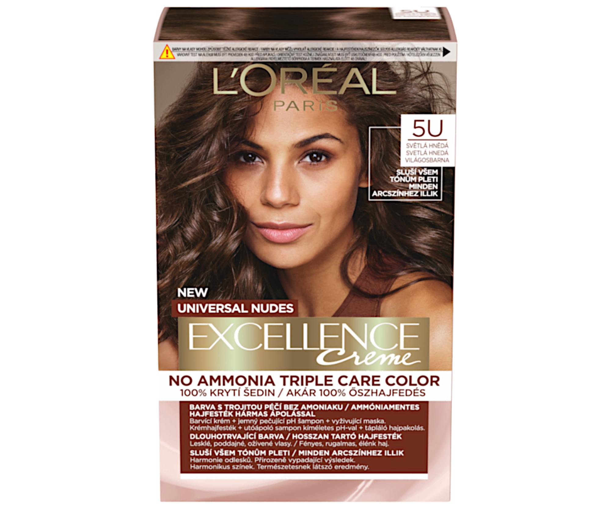 E-shop Permanentná farba Loréal Excellence Universal Nudes 5U svetlá hnedá - L’Oréal Paris + darček zadarmo