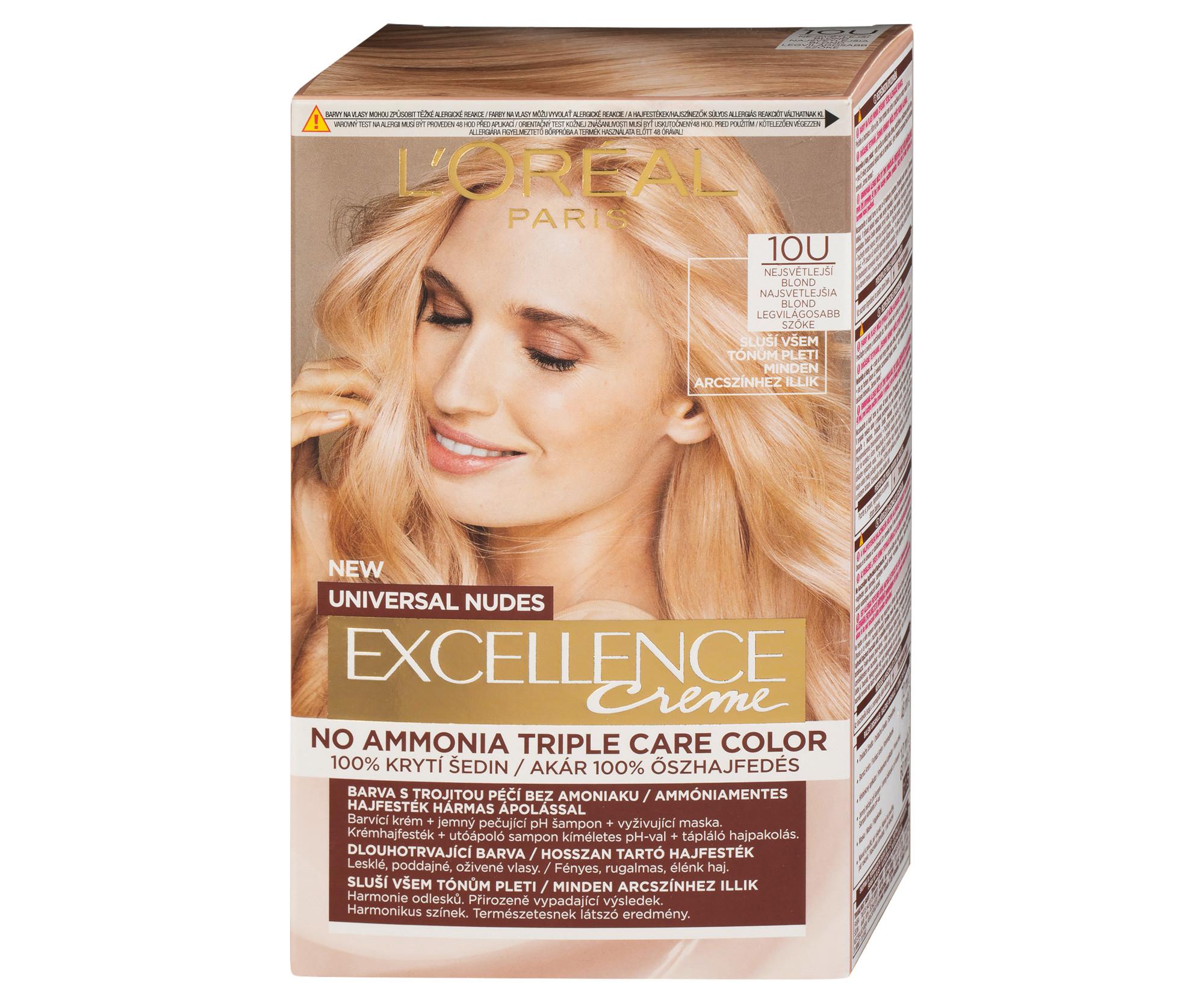 E-shop Permanentná farba Loréal Excellence Universal Nudes 10U najsvetlejšia blond - L’Oréal Paris + darček zadarmo