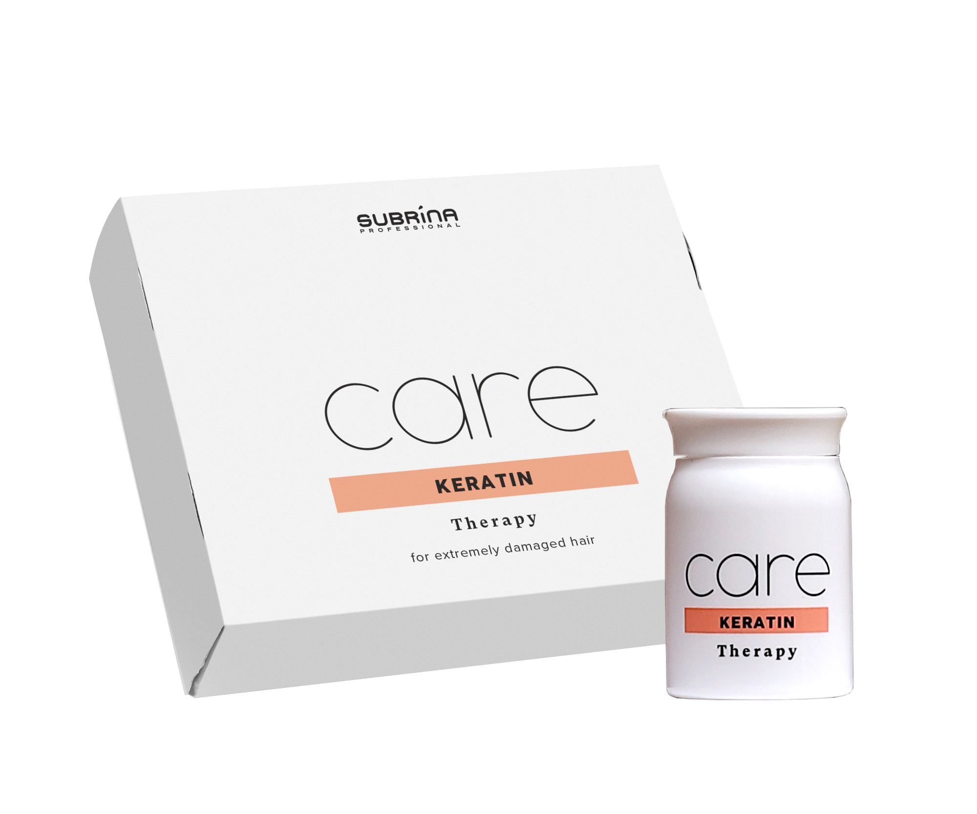 E-shop Ampulky pre extrémne poškodené vlasy Subrina Professional Care Keratín Therapy - 6 x 10 ml (060271) + darček zadarmo