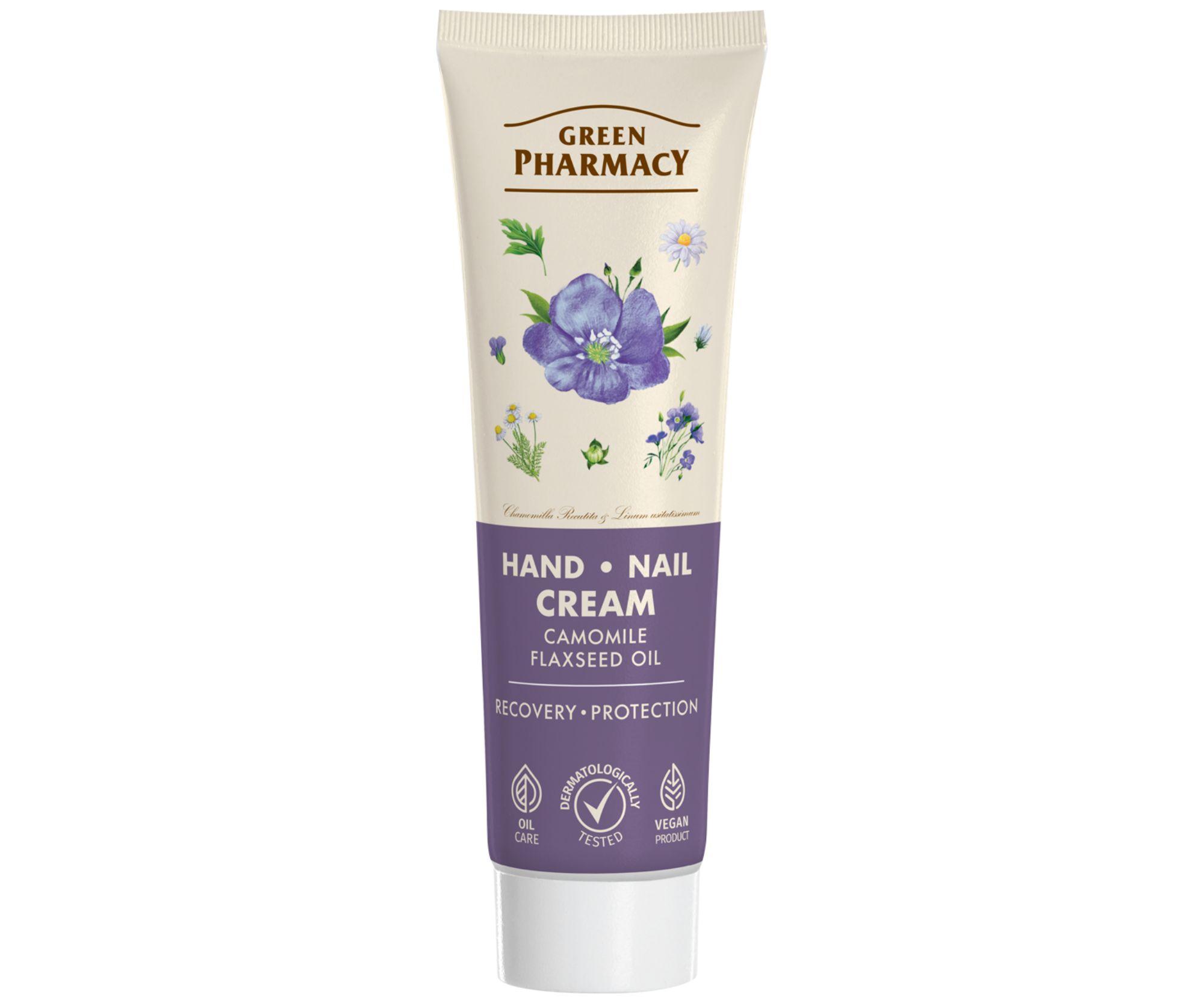 E-shop Krém na ruky a nechty s harmančekom a ľanovým olejom Green Pharmacy Hand And Nail Cream Camomile - 100 ml