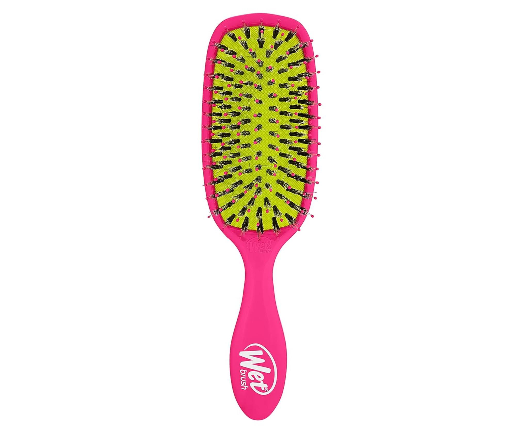 E-shop Kefa na rozčesávanie vlasov s nylonovými a diviačími štetinami Wet Brush Shine Enhancer - ružová + darček zadarmo
