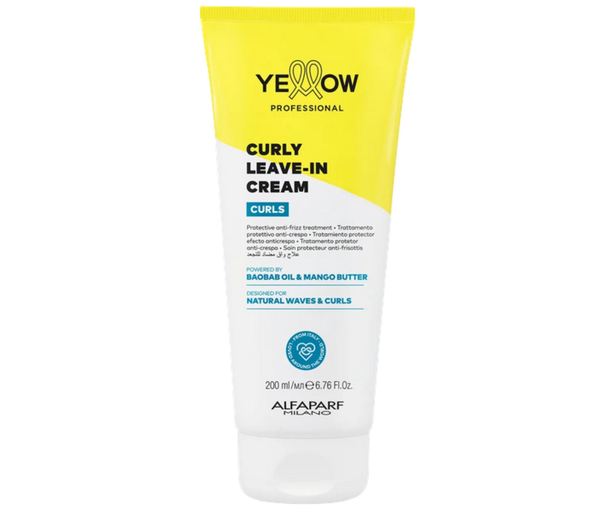E-shop Bezoplachový krém pre vlnité, kučeravé a afro vlasy Yellow Professional Curls Curly Leave-In Cream - 200 ml + darček zadarmo