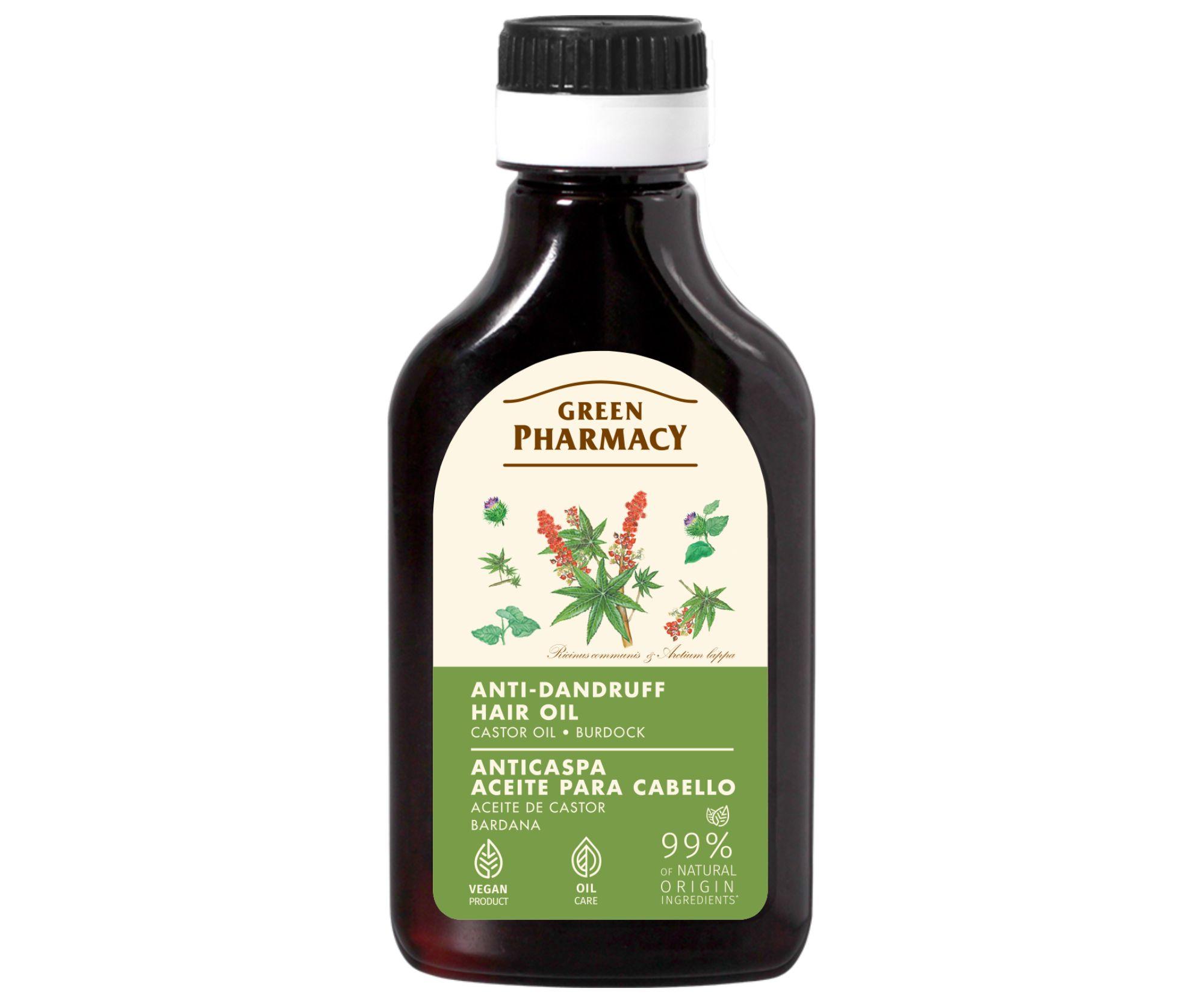 E-shop Olej proti lupinám s ricínovým olejom a lopúchom Green Pharmacy Anti-Dandruff Hair Oil - 100 ml