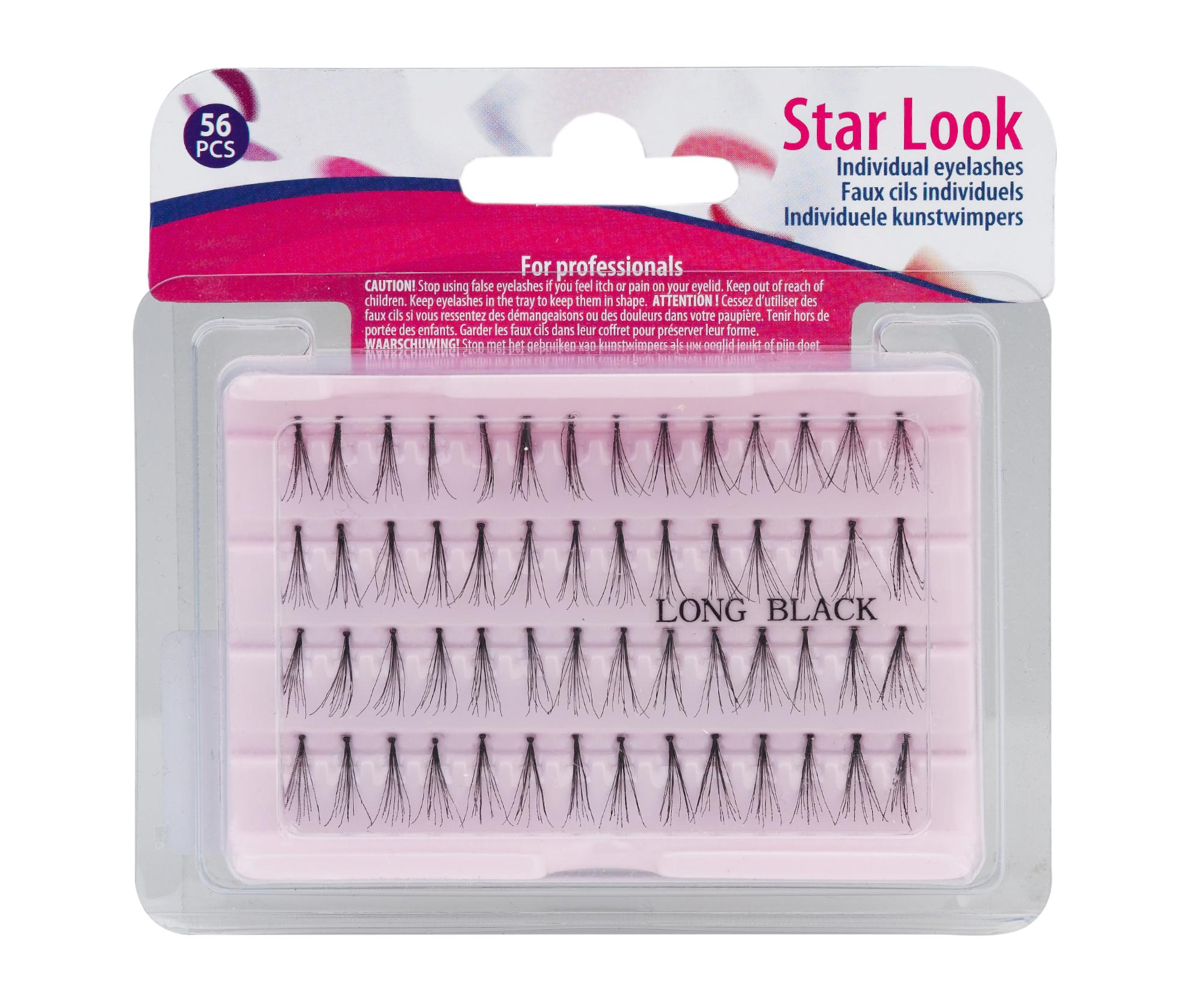 E-shop Umelé trsové riasy Sibel Star Look Individual Eyelashes - veľkosť L, 56 ks (0002691)