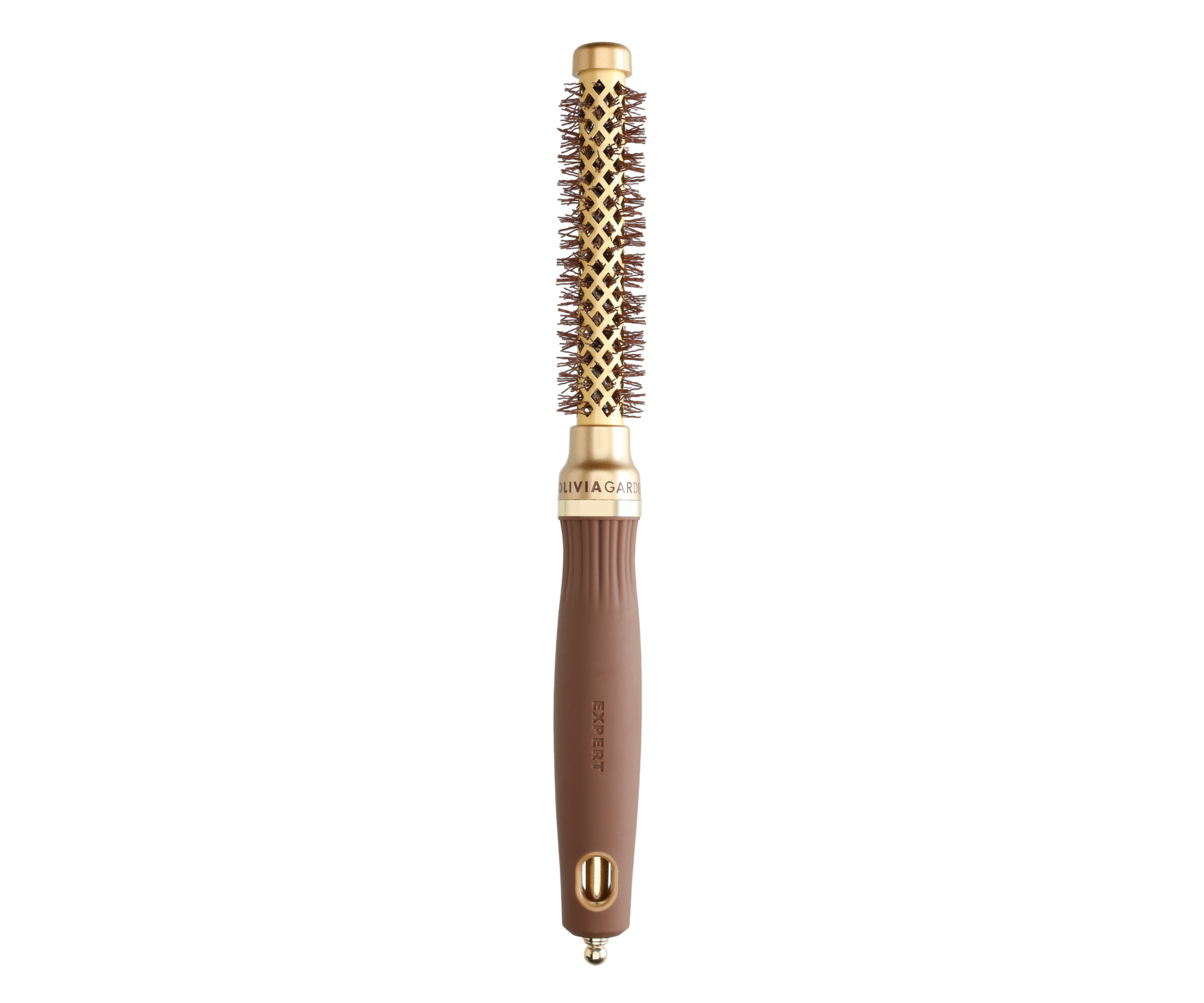 E-shop Okrúhla fúkacia kefa na vlasy Olivia Garden Expert Blowout Shine Gold a Brown - 15 mm (ID2046) + darček zadarmo