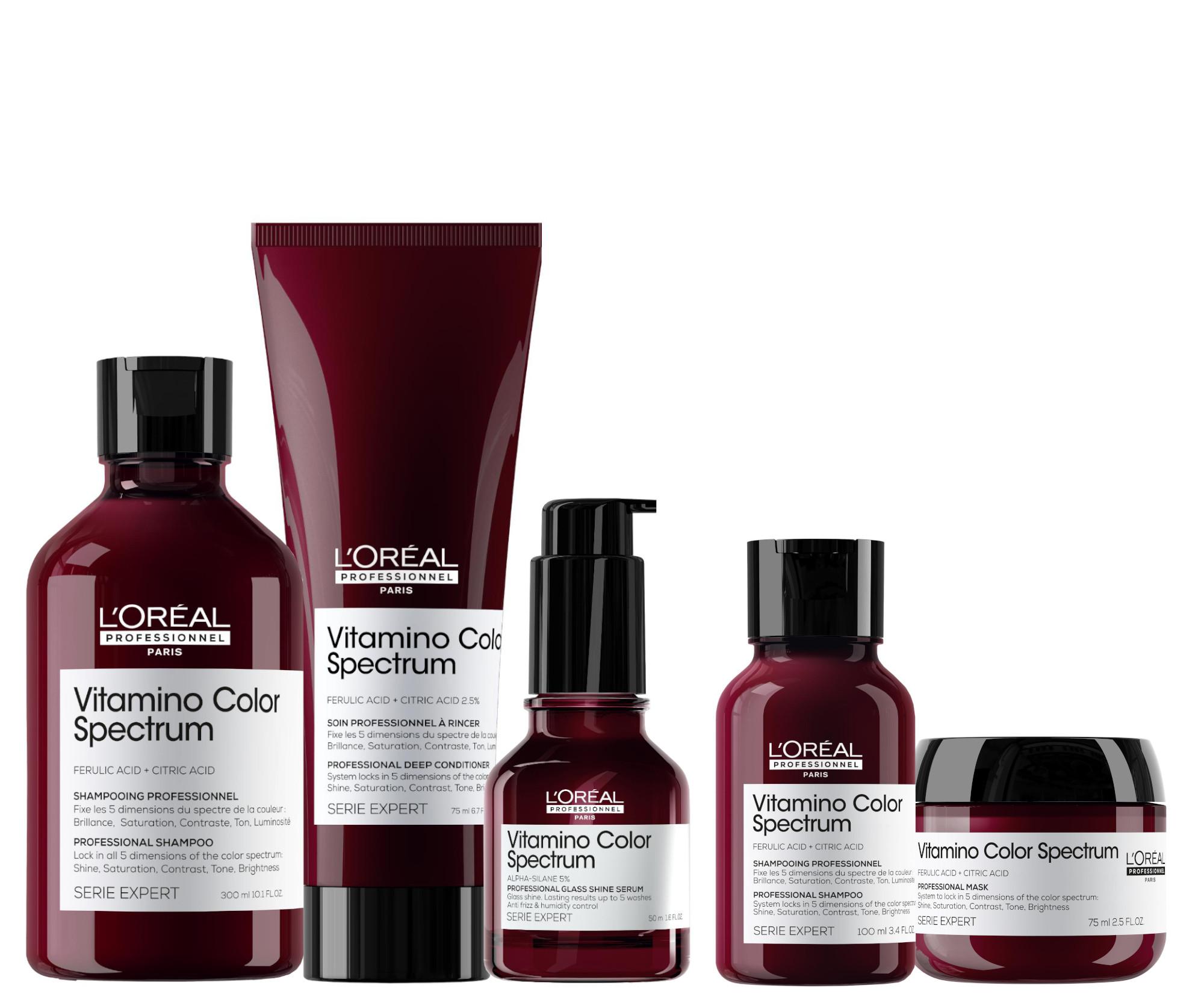 E-shop Sada na starostlivosť o farbené vlasy Loréal Professionnel Serie Expert Vitamino Color Spectrum + cestovné balenie zadarmo - L’Oréal Professionnel + d