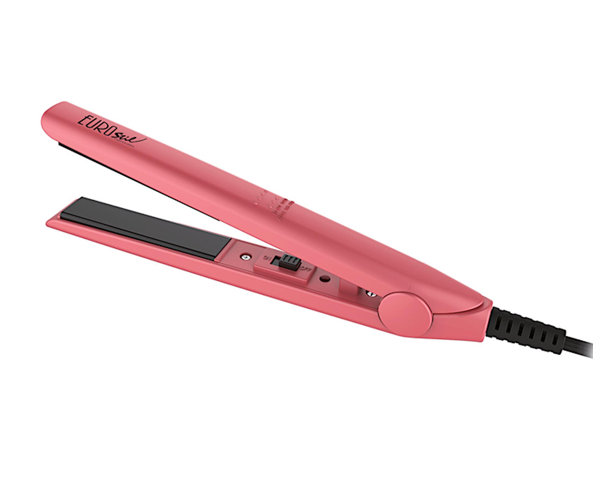 E-shop Profesionálna mini žehlička na vlasy Eurostil Professional Mini Straightener - ružová (06568/70) + darček zadarmo