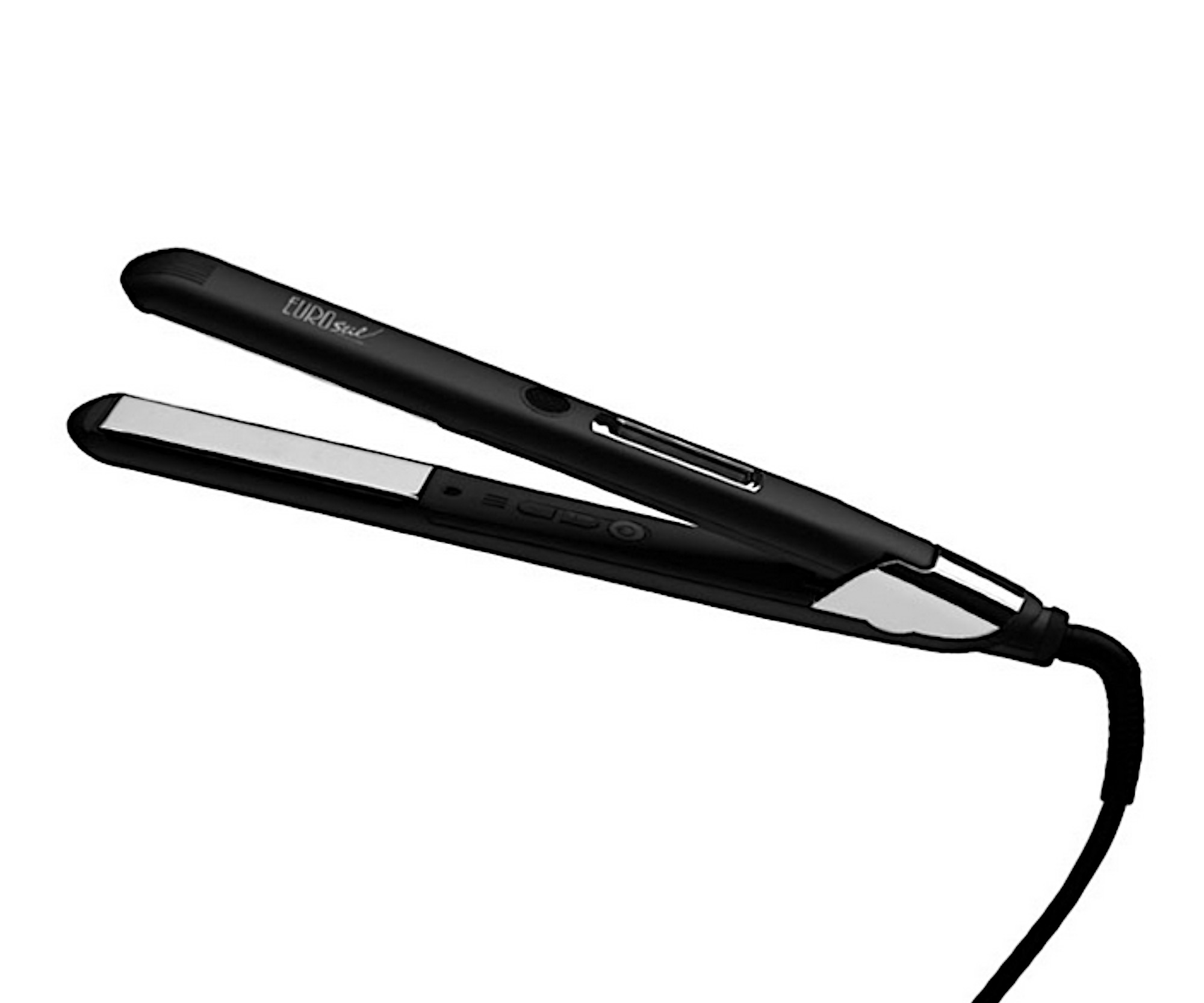 E-shop Profesionálna žehlička na vlasy Eurostil Professional Titanium Straightener - čierna (06174/50) + darček zadarmo