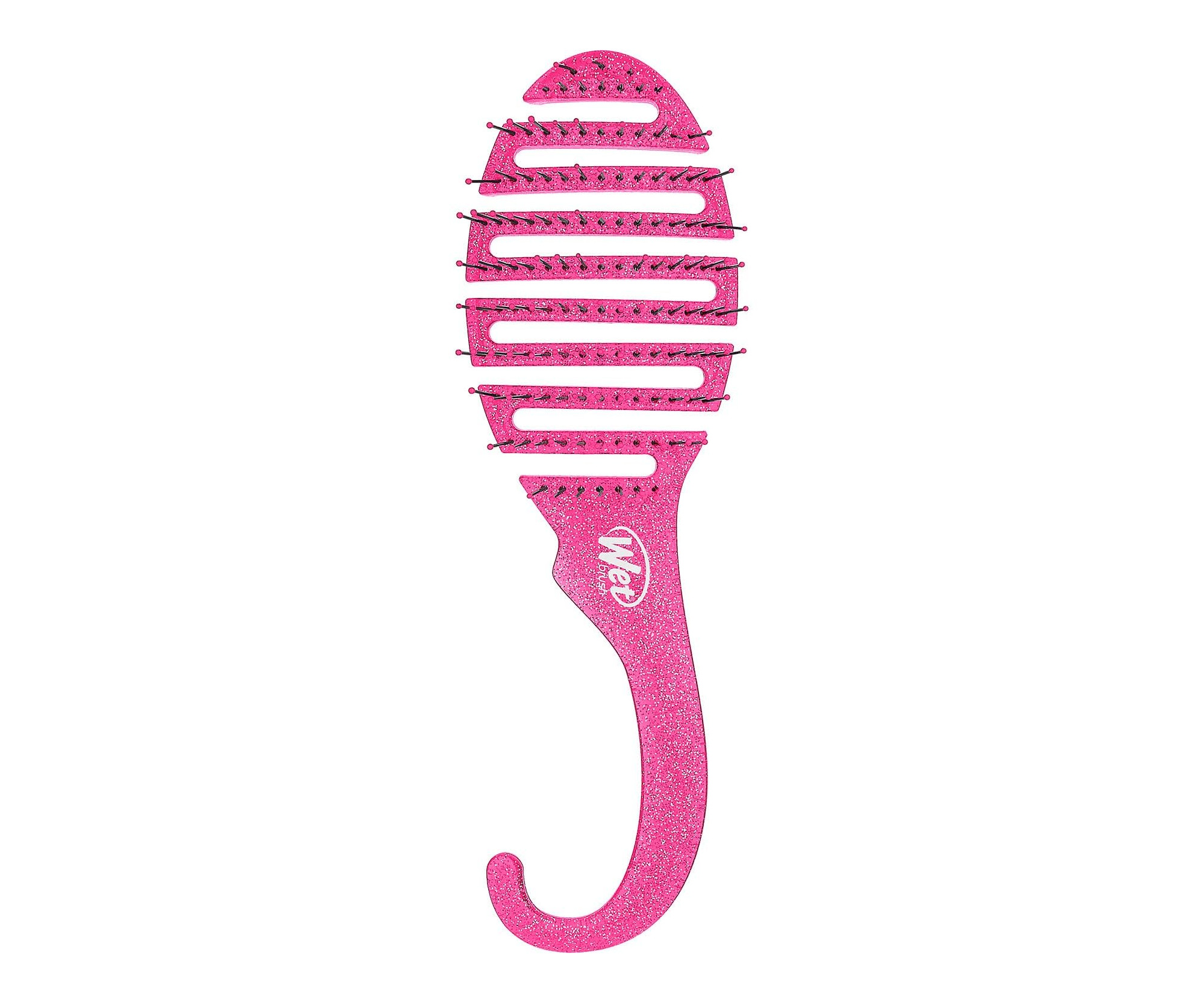 E-shop Kefa na rozčesávanie vlasov Wet Brush Shower Detangler Pink Glitter - trblietavá ružová + darček zadarmo