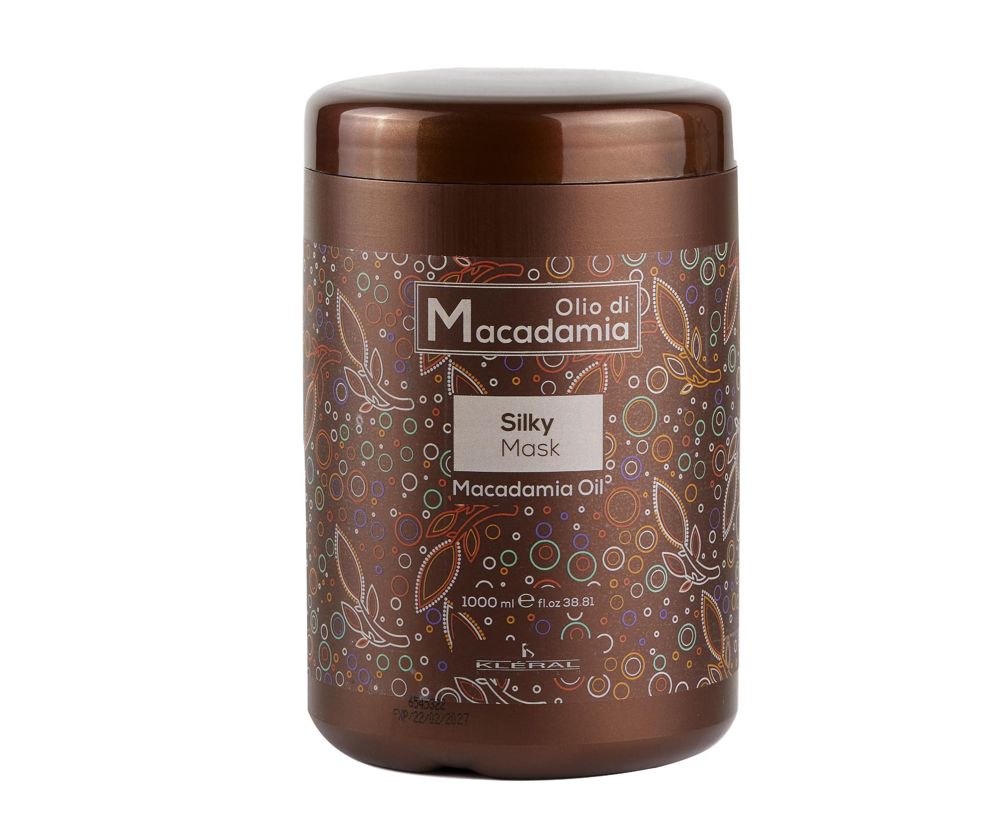 E-shop Hydratačná maska pre suché a krehké vlasy Kléral Olio di Macadamia Silky Mask - 1000 m + darček zadarmo