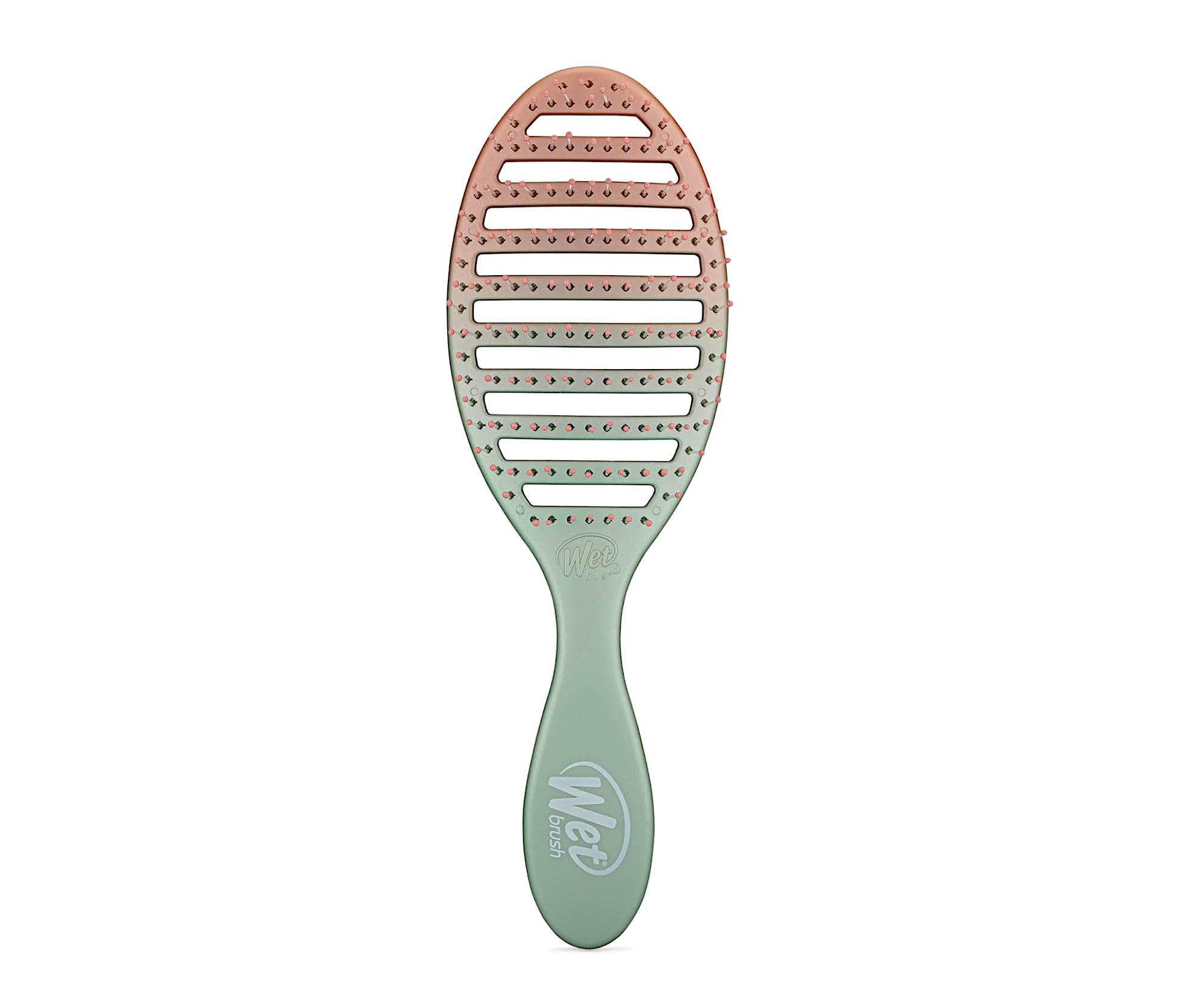 E-shop Kefa na rozčesávanie a fúkanie vlasov Wet Brush Speed Dry - zeleno-ružová + darček zadarmo