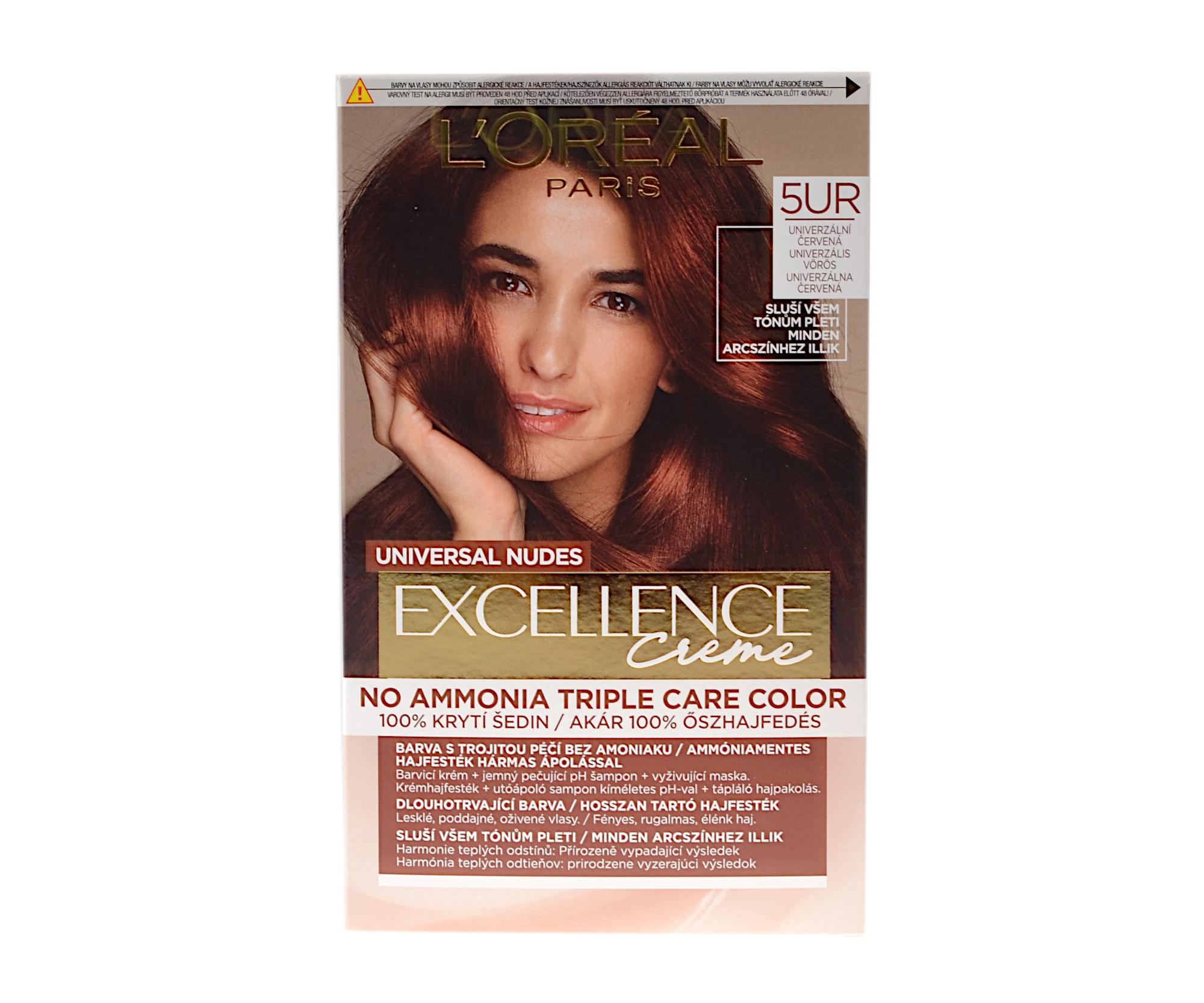 E-shop Permanentná farba Loréal Excellence Creme - 5UR univerzálna červená - L’Oréal Paris + darček zadarmo