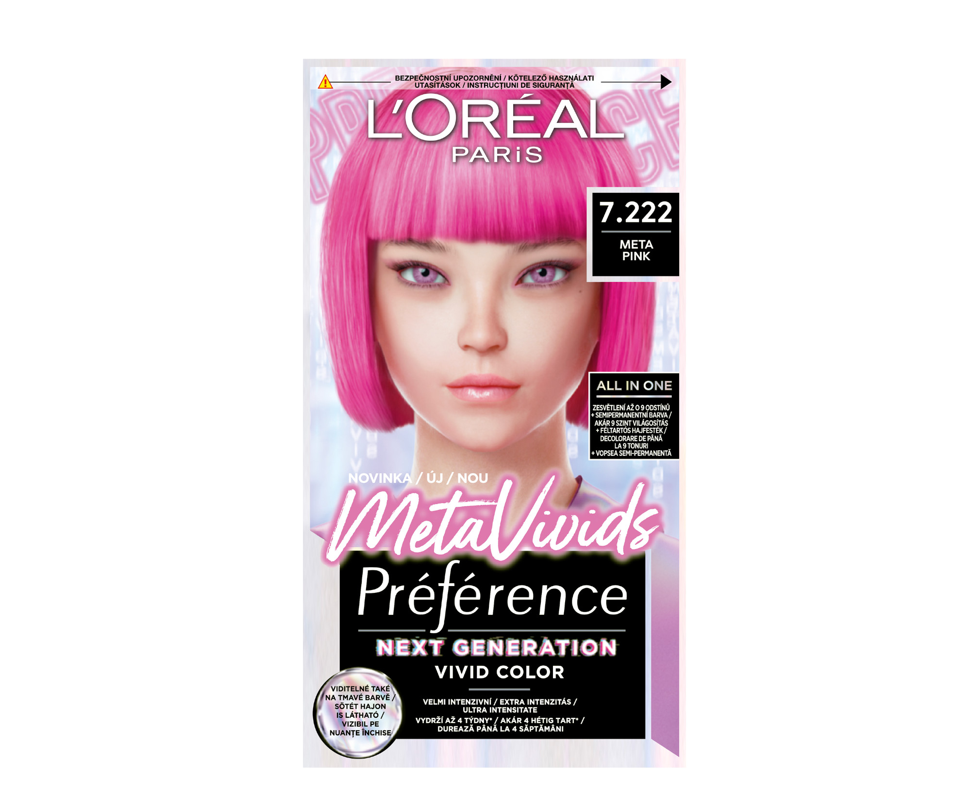 E-shop Zosvetlovač a farba na vlasy Loréal Paris Préférence Meta Vivids - 7.222 meta pink - ružová - L’Oréal Paris + darček zadarmo