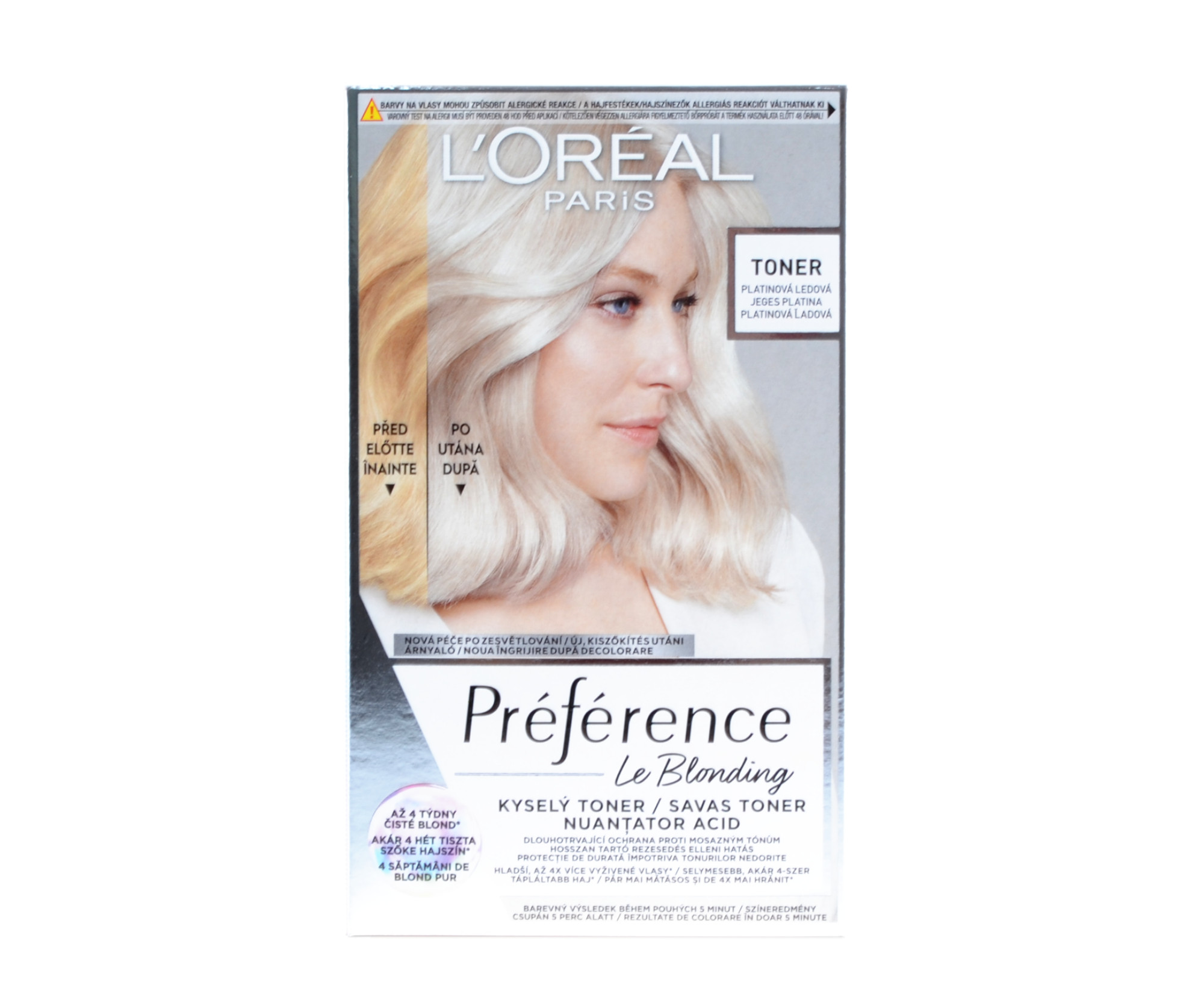 E-shop Neutralizačný toner na vlasy s kyslým pH Loréal Paris Préférence Le Blonding - platinový ľadový - L’Oréal Paris + darček zadarmo