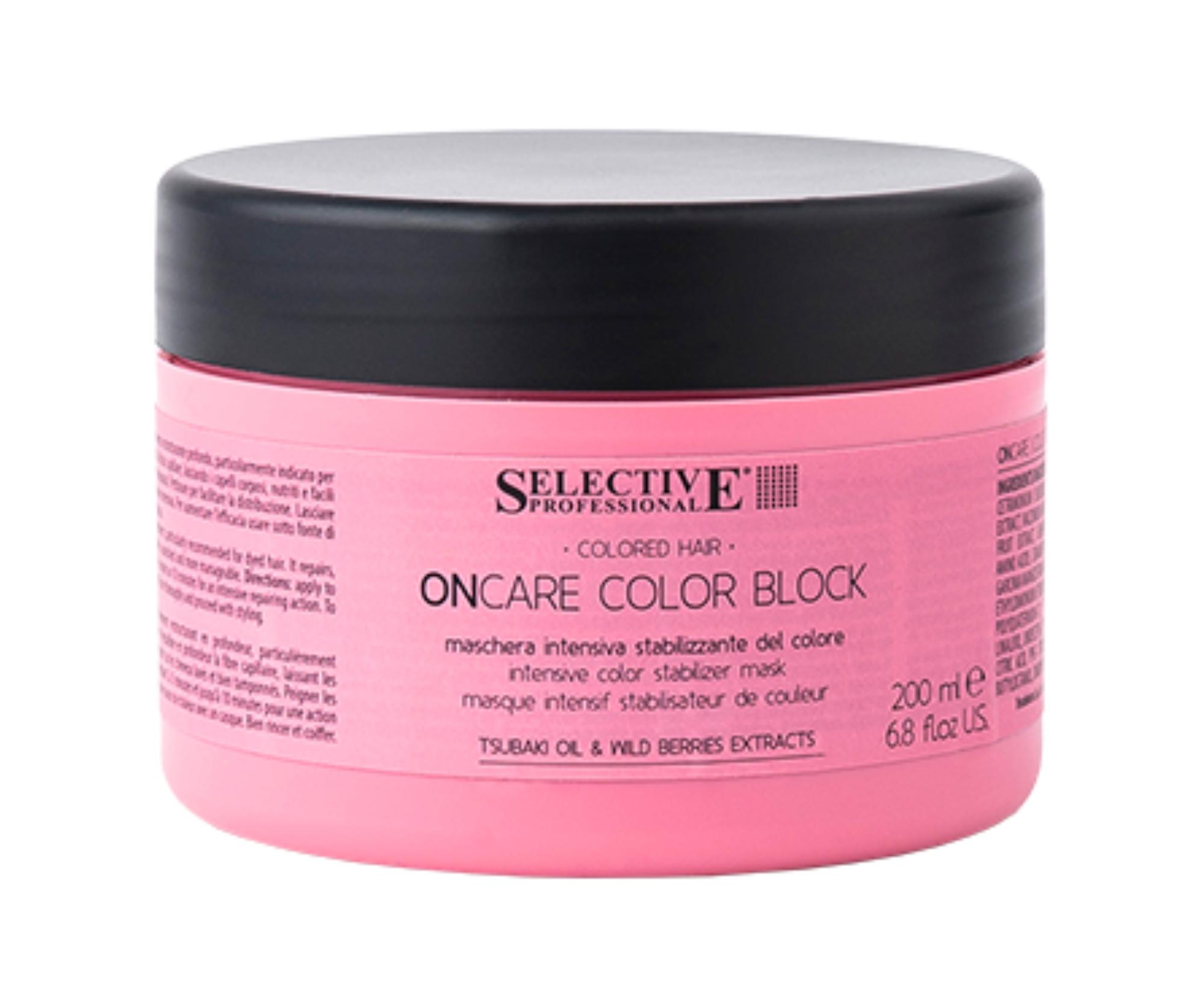 E-shop Maska pre farbené vlasy Selective Professional OnCare Color Block Mask - 200 ml + darček zadarmo