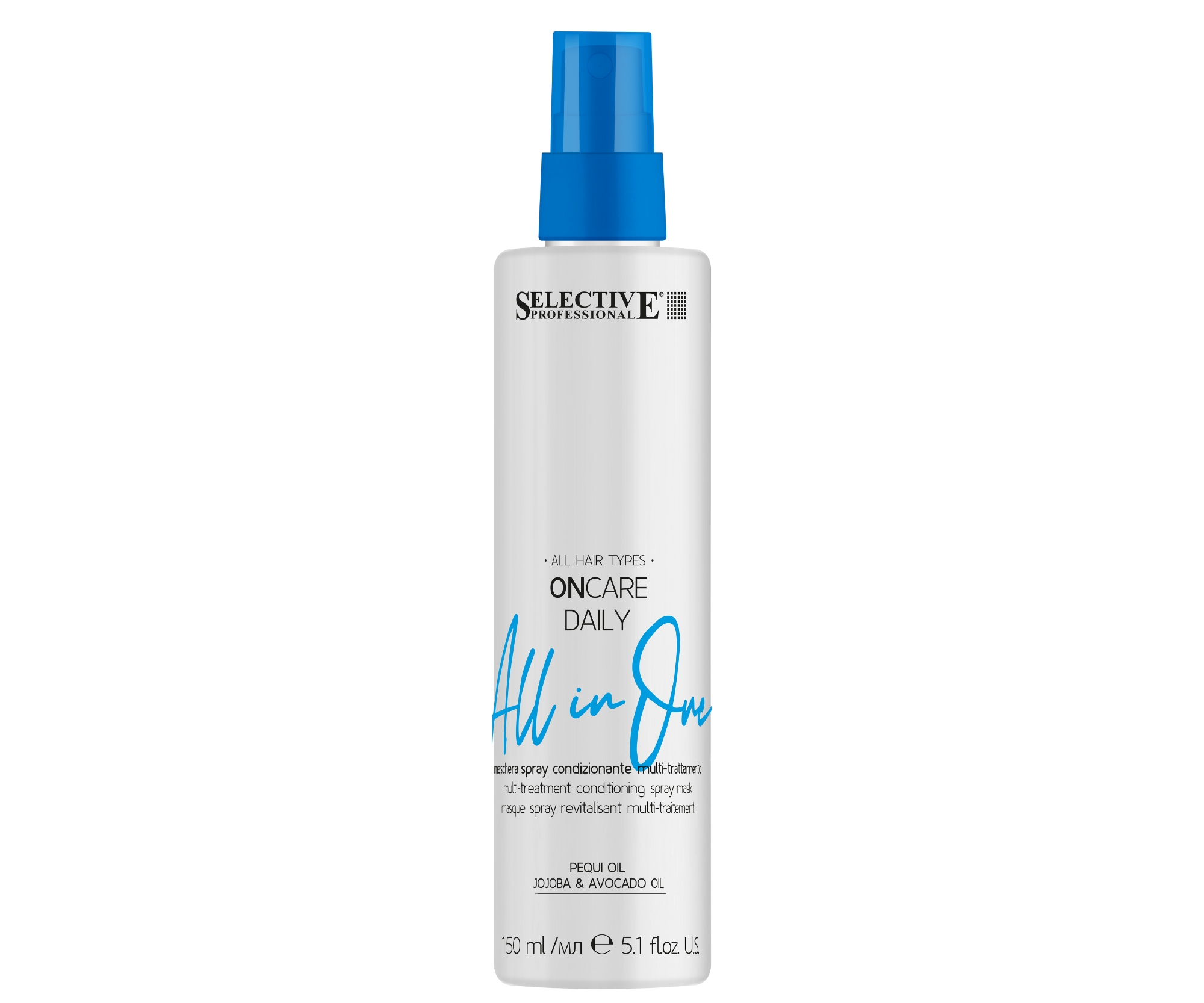 E-shop Bezoplachová maska v spreji pre suché vlasy Selective Professional OnCare Daily All in One - 150 ml (83541) + darček zadarmo