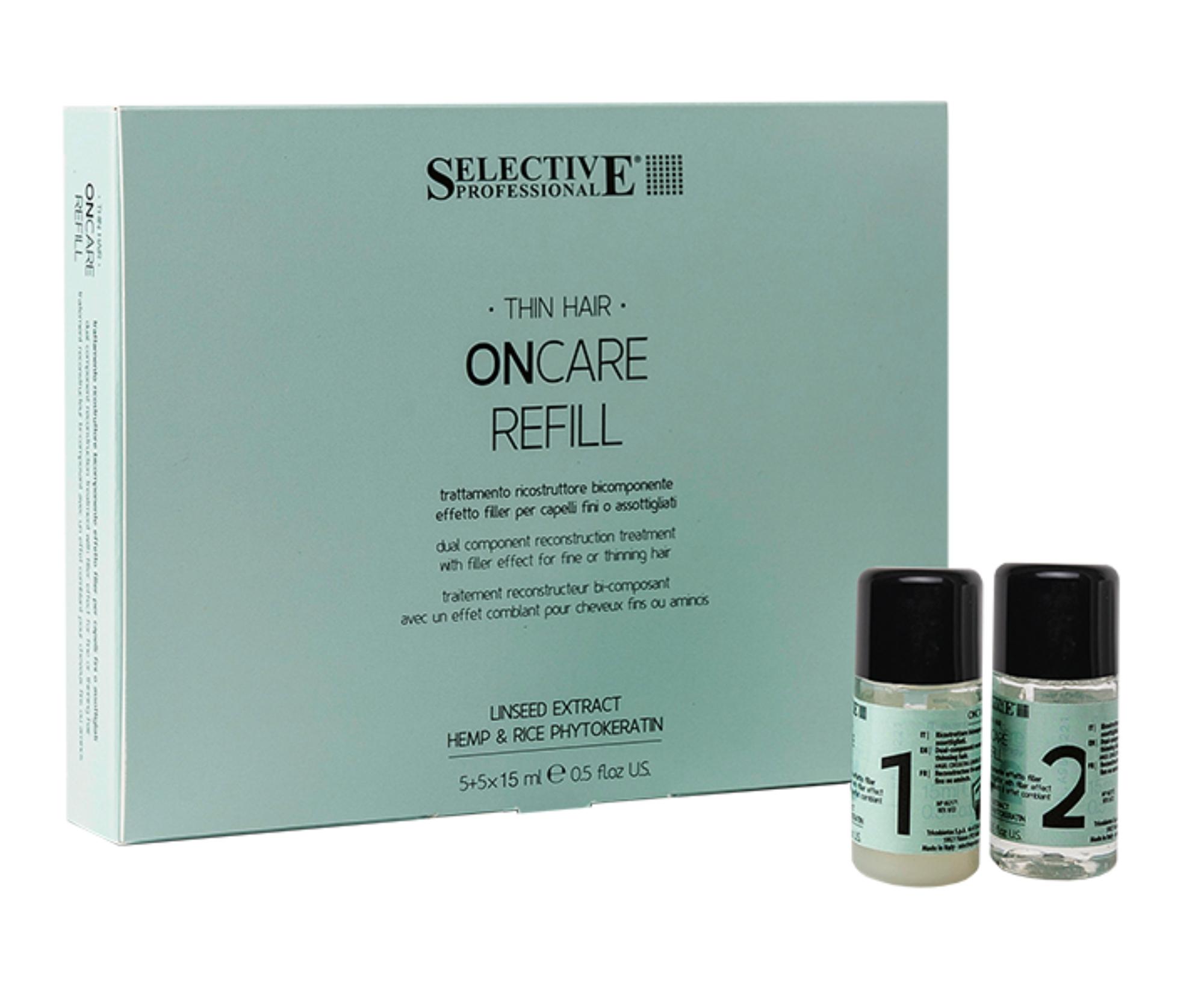 E-shop Intenzívna kúra pre objem jemných a rednúcich vlasov Selective Professional OnCare Refill Treatment - 5+5 x 15 ml + darček zadarmo