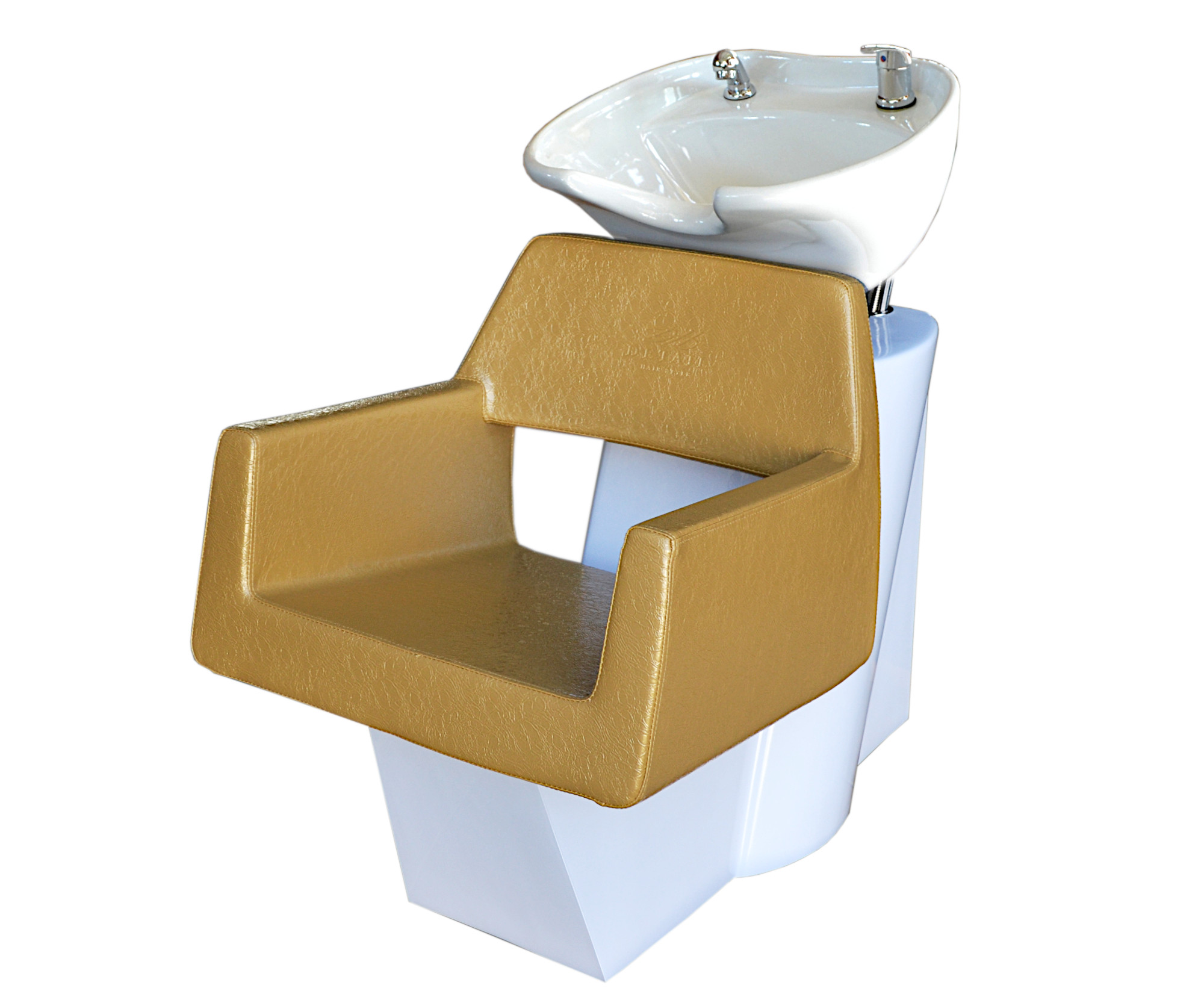 E-shop Kadernícky umývací box Detail Luxor - zlaté kreslo (30) - biele umývadlo (DHS-6667-30w) + darček zadarmo