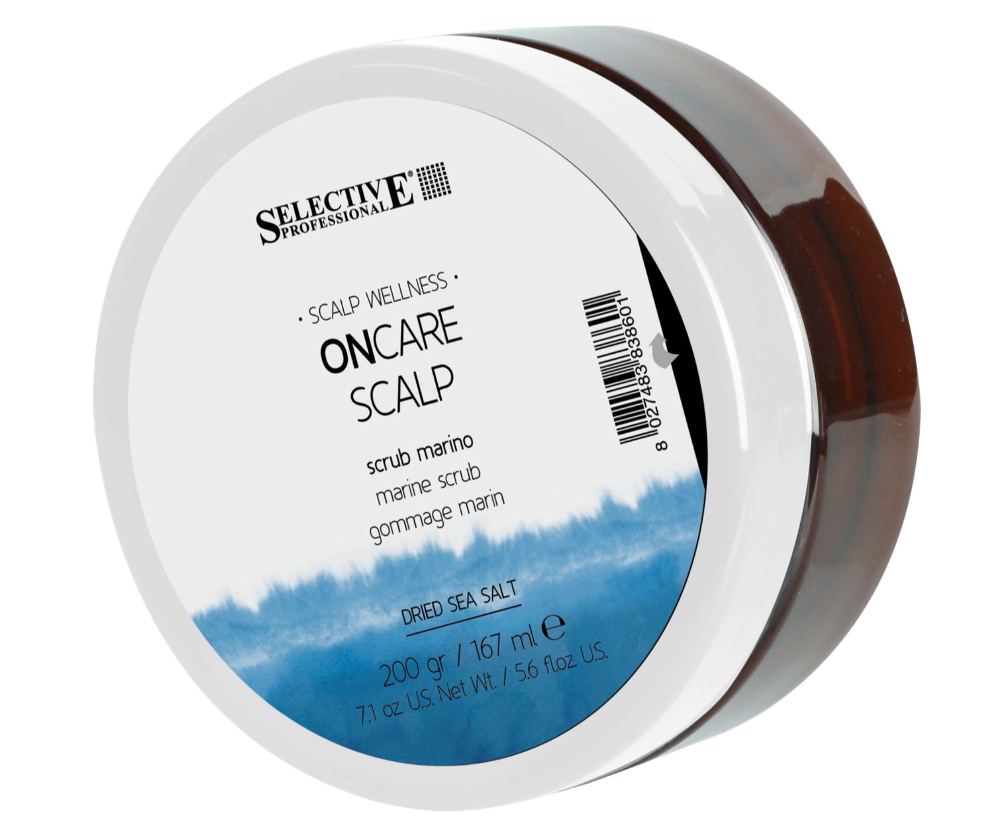 E-shop Čistiaci peeling pre všetky typy vlasov Selective Professional OnCare Scalp Marine Scrub - 167 ml + darček zadarmo