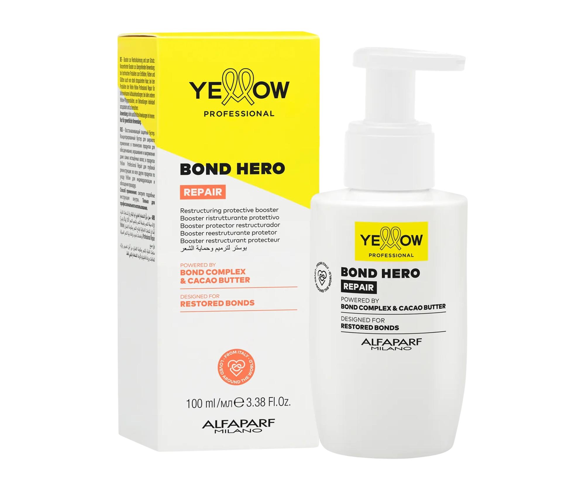 E-shop Reštrukturalizačný ochranný booster pre poškodené vlasy Yellow Professional Repair Bond Hero - 100 ml + darček zadarmo