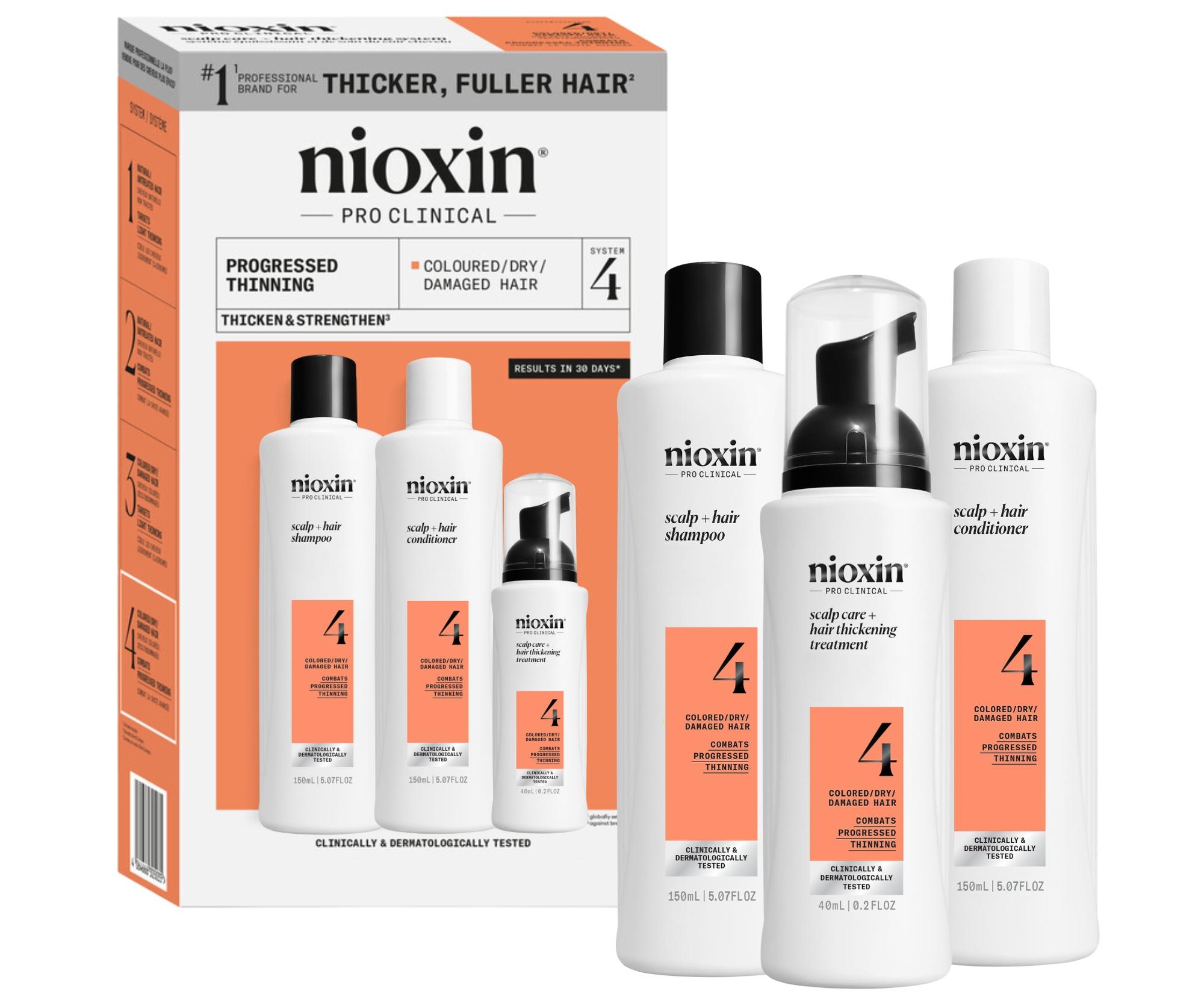 E-shop Sada pre silne rednúce farbené vlasy Nioxin System 4 Trial Kit No.4 (99350180579) + darček zadarmo