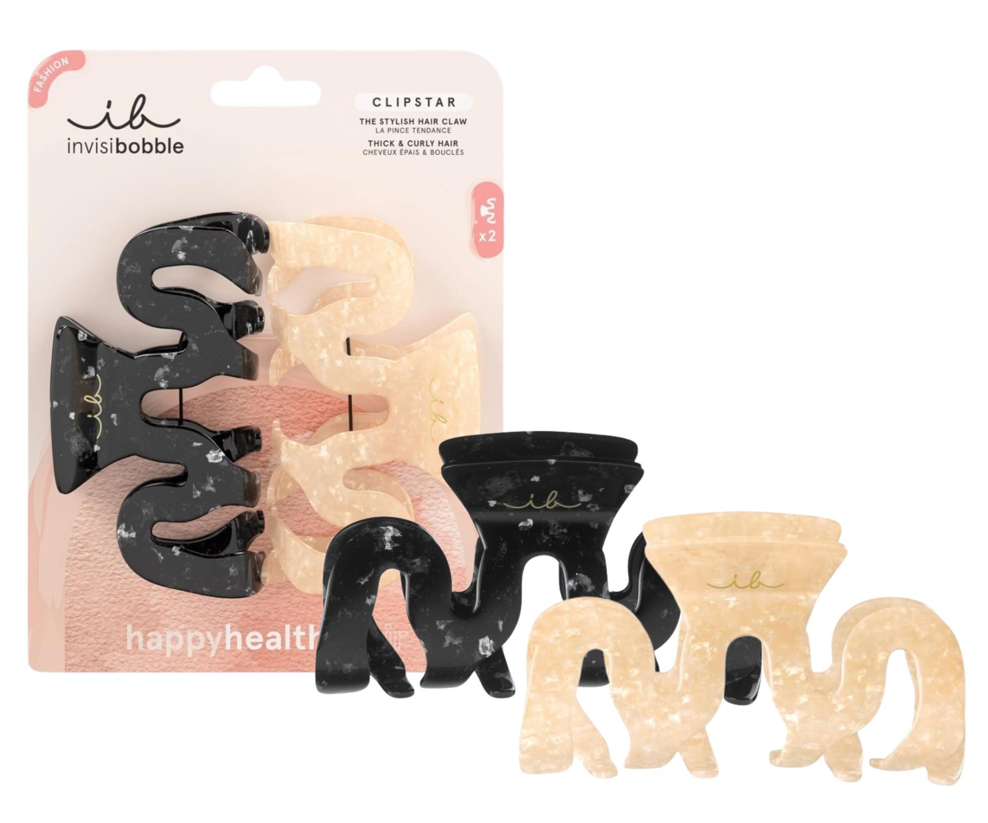 E-shop Veľké škripce pre husté a kučeravé vlasy Invisibobble Clipstar Eclipse - 2 ks + darček zadarmo