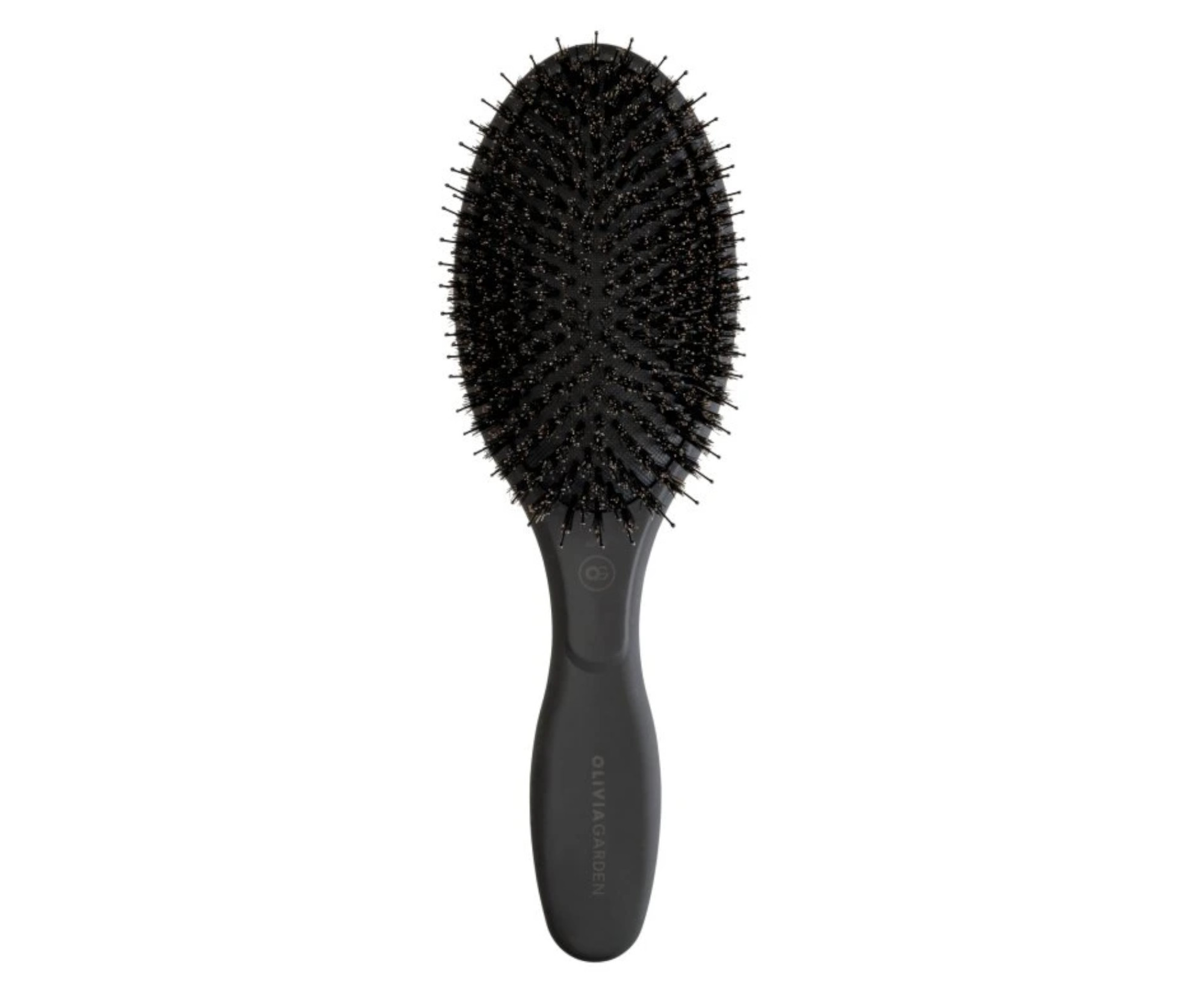E-shop Oválna kefa na vlasy s diviačími a nylonovými štetinami Olivia Garden Expert Care Oval Black Label - čierna + darček zadarmo