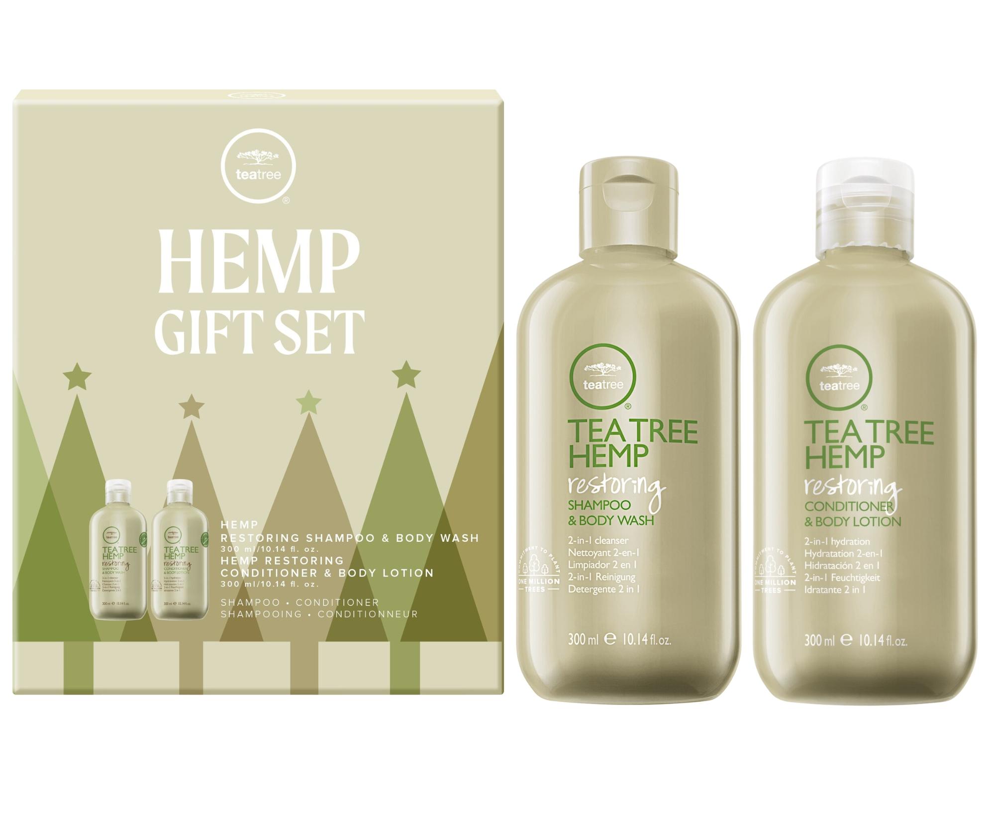 E-shop Darčeková sada na regeneráciu vlasov s konopným olejom Paul Mitchell Tea Tree Hemp Gift Set + darček zadarmo