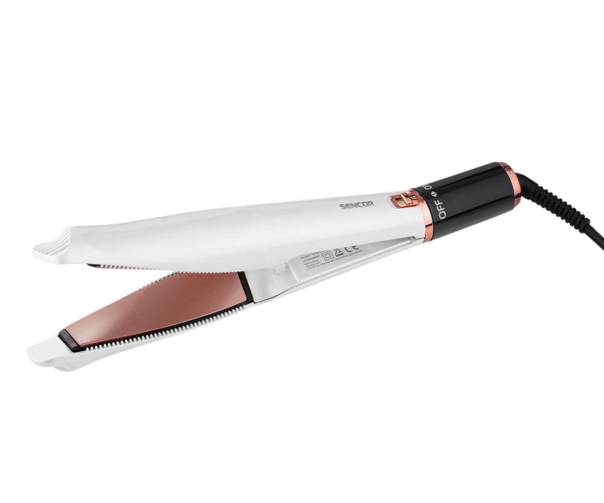 E-shop Žehlička a kulma na vlasy 2v1 Sencor SHI 4600GD - perleťovo biela + darček zadarmo