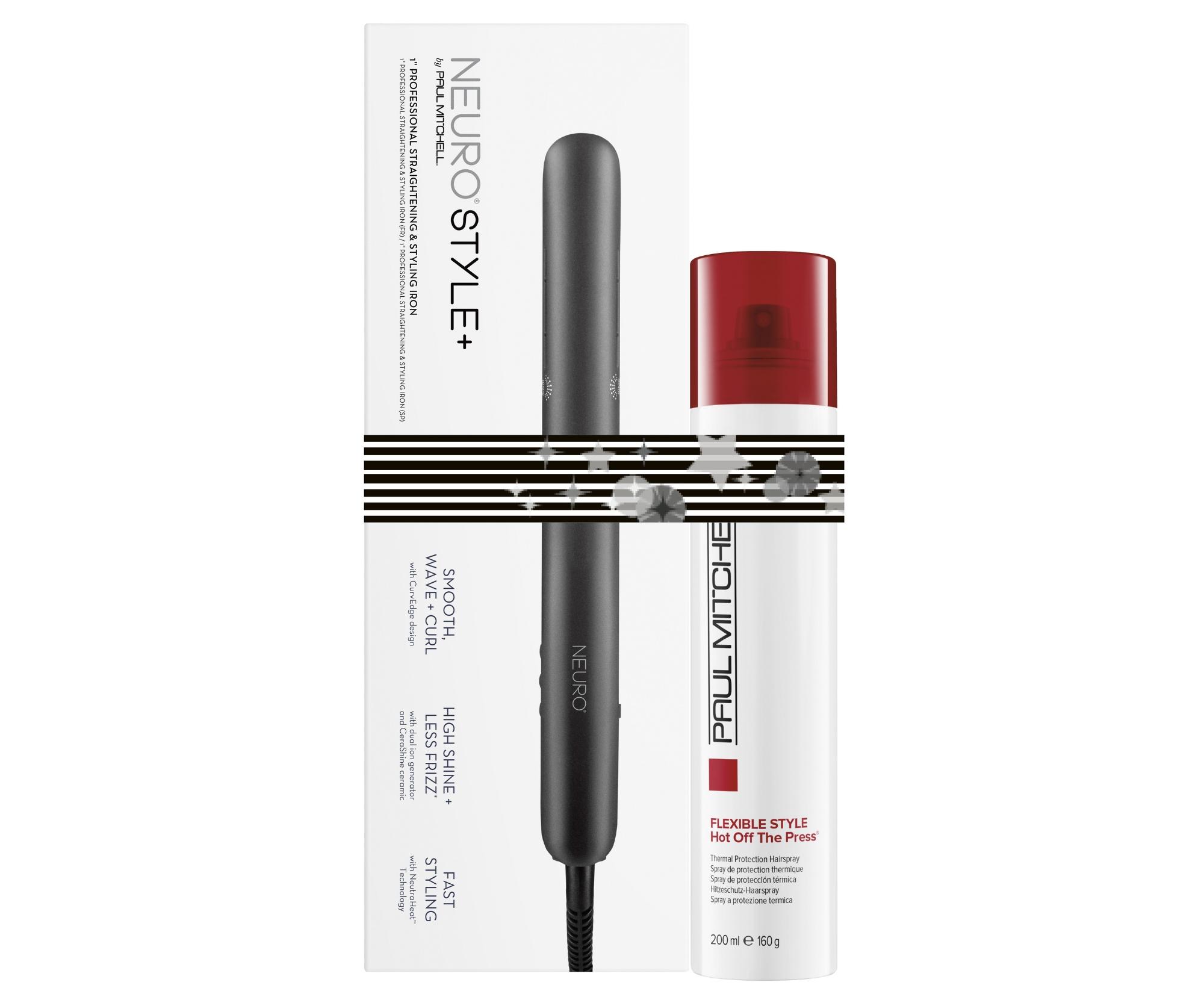 E-shop Darčeková sada Paul Mitchell Neuro Style + Protect Duo - žehlička + sprej s tepelnou ochranou + darček zadarmo