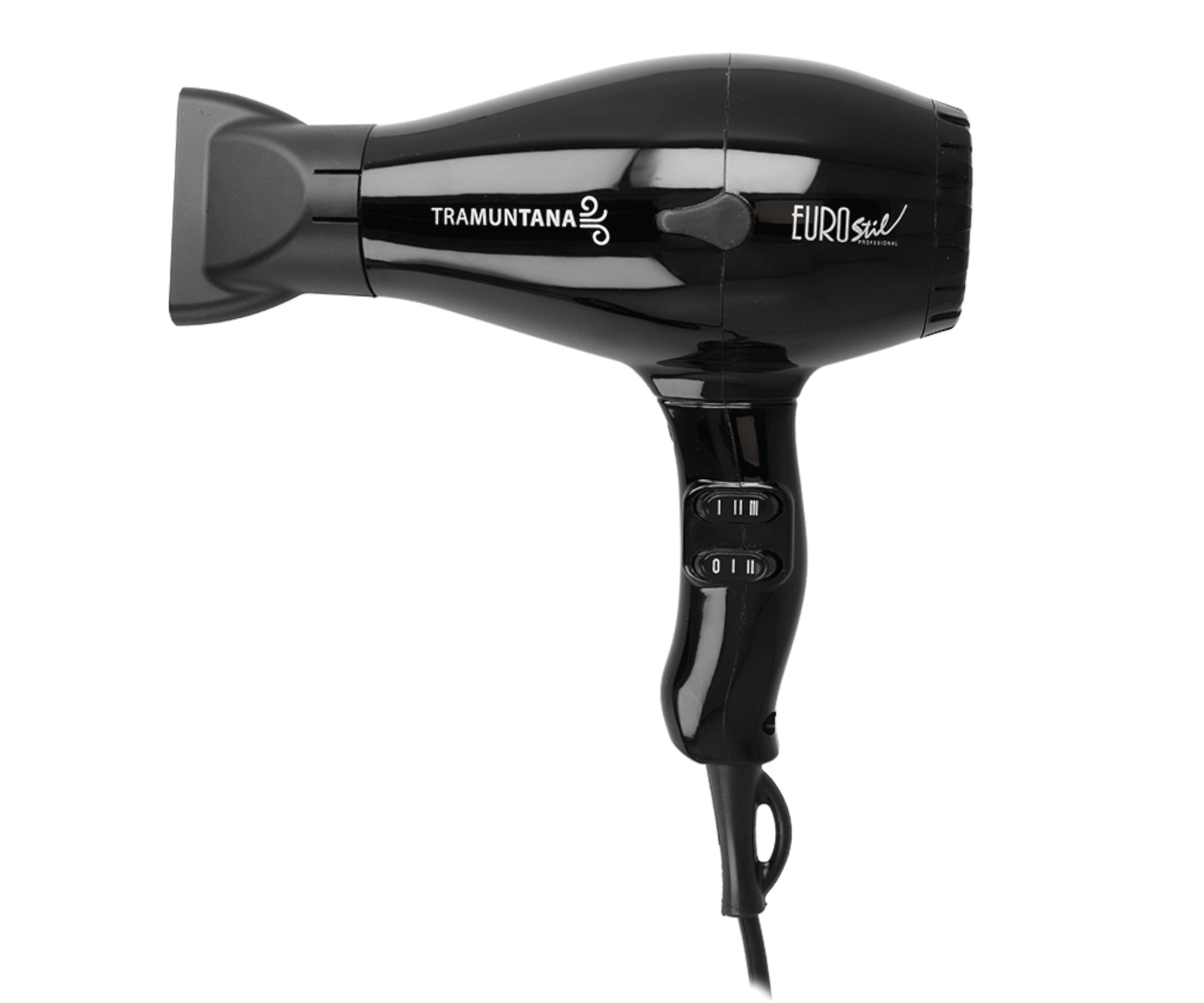 E-shop Profesionálny fén na vlasy Eurostil Professional Tramuntana, 2000 W - čierny (07874) + darček zadarmo