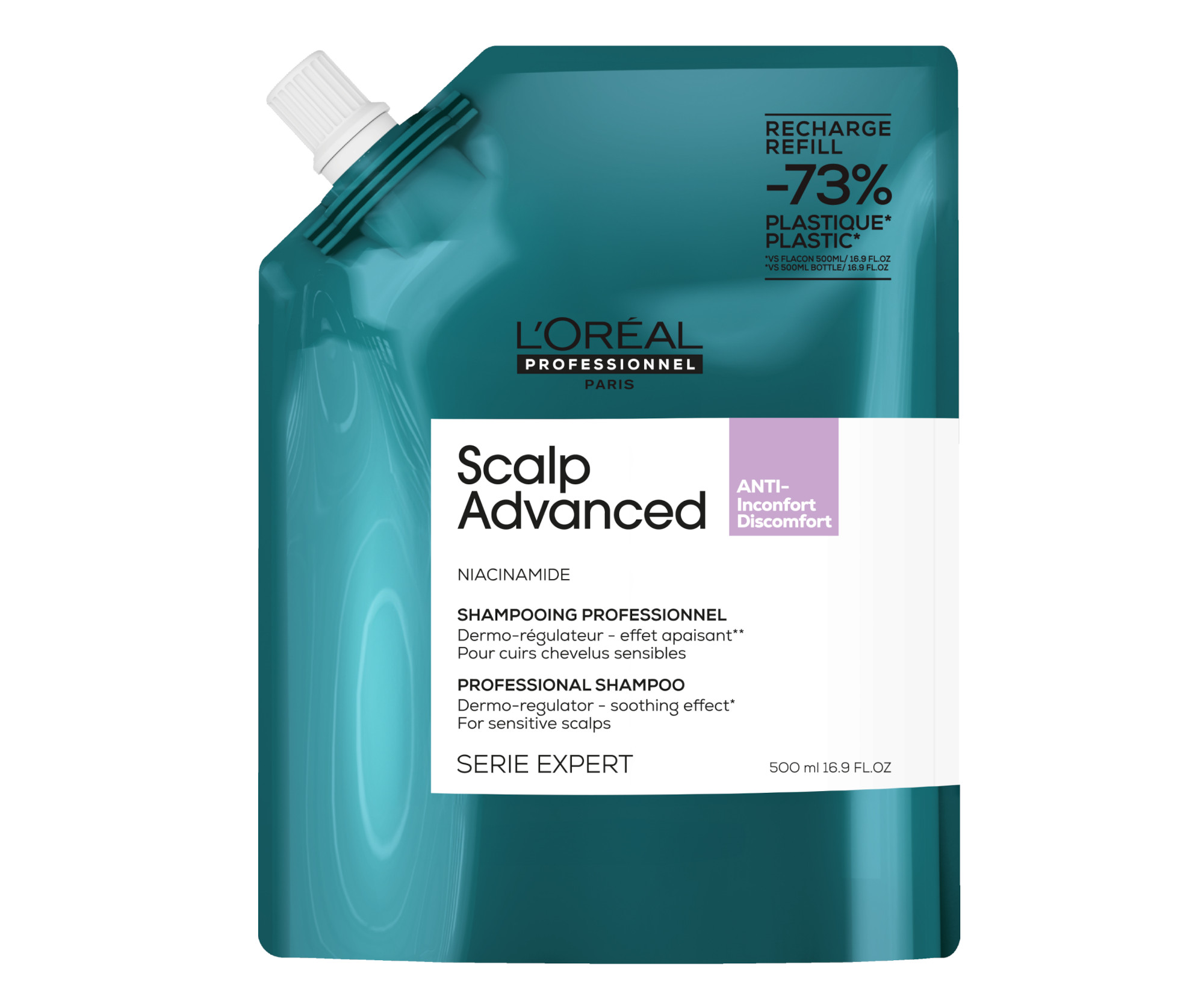 E-shop Šampón na upokojenie vlasovej pokožky Loréal Professionnel Scalp Advanced Anti-Discomfort - 500 ml, náhradná náplň - L’Oréal Professionnel + darček za