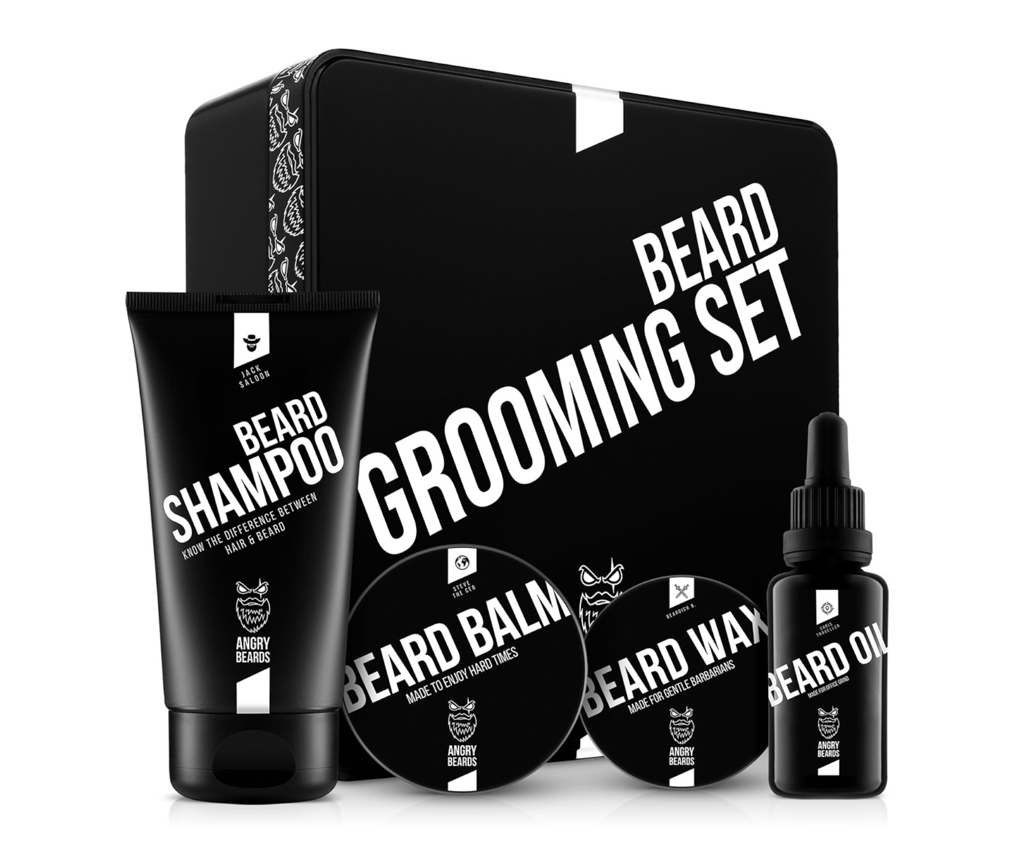 E-shop Pánska darčeková sada pre starostlivosť o fúzy Angry Beards Beard Grooming Set + darček zadarmo