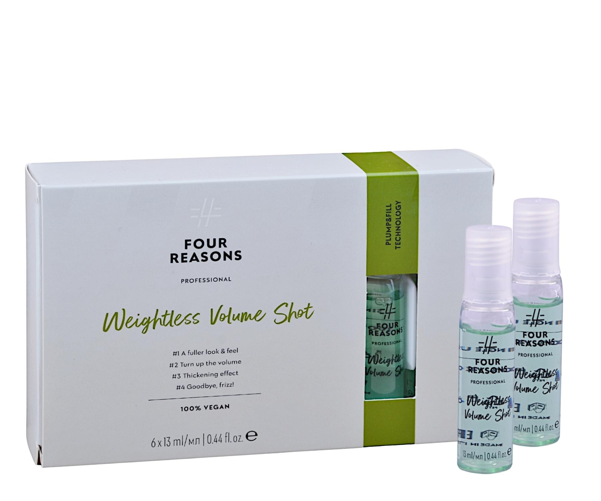 E-shop Ampulky pro objem a plnost jemných vlasů Four Reasons Professional Weightless Volume Shot - 6 x 13 ml + darček zadarmo