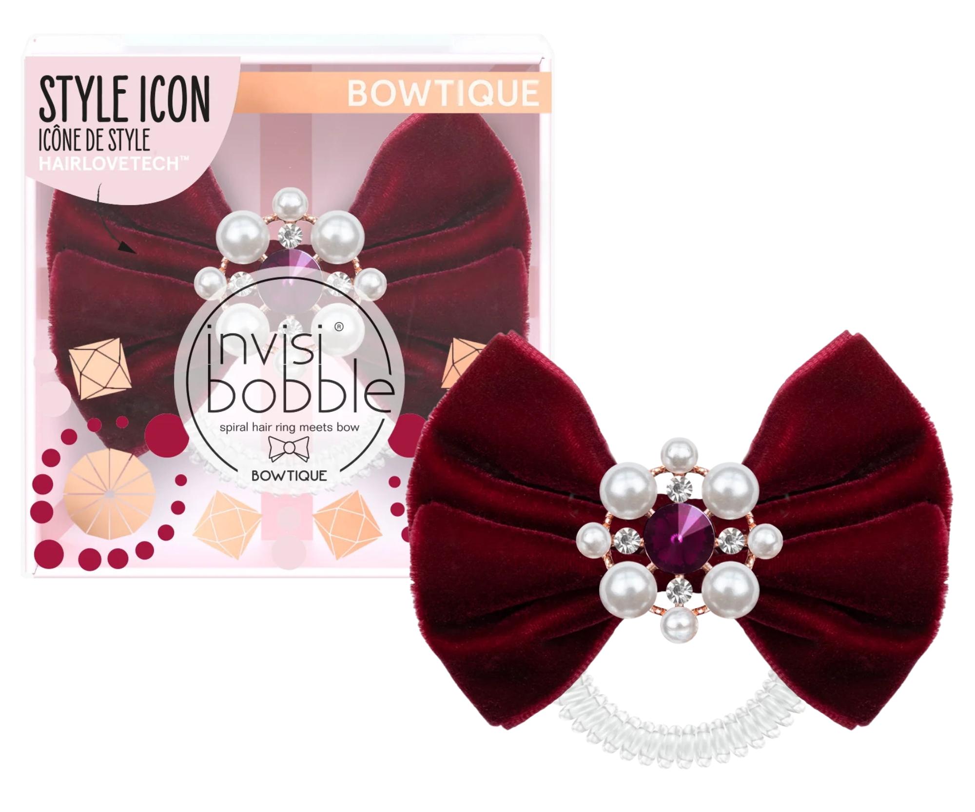 E-shop Ozdobná špirálová gumička s mašľou Invisibobble Sprunchia Bowtique British Royal Take a Bow