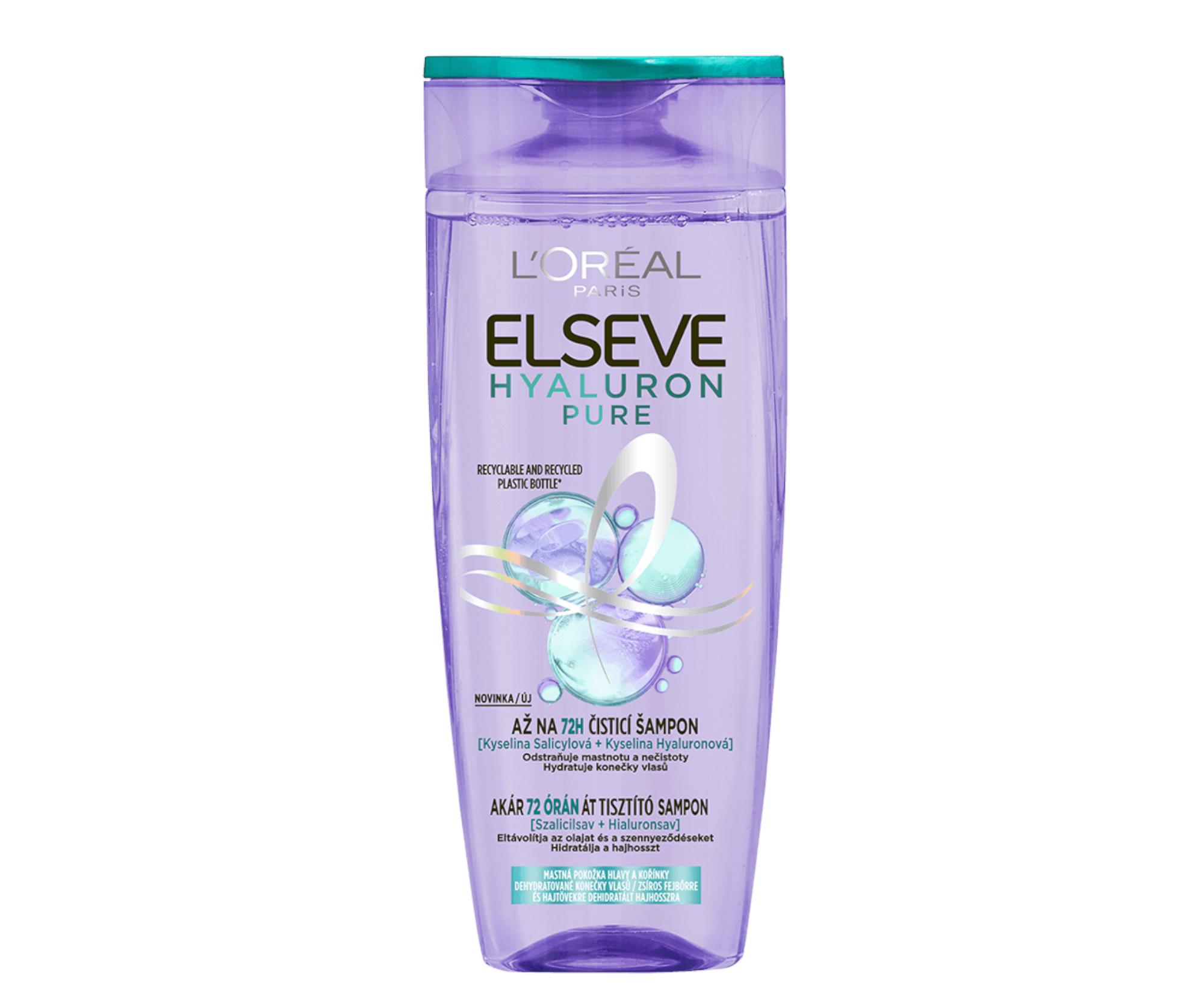 E-shop Šampón pre mastnú pokožku hlavy a korienky a suché končeky Loréal Elseve Hyaluron Pure - 250 ml - L’Oréal Paris + darček zadarmo