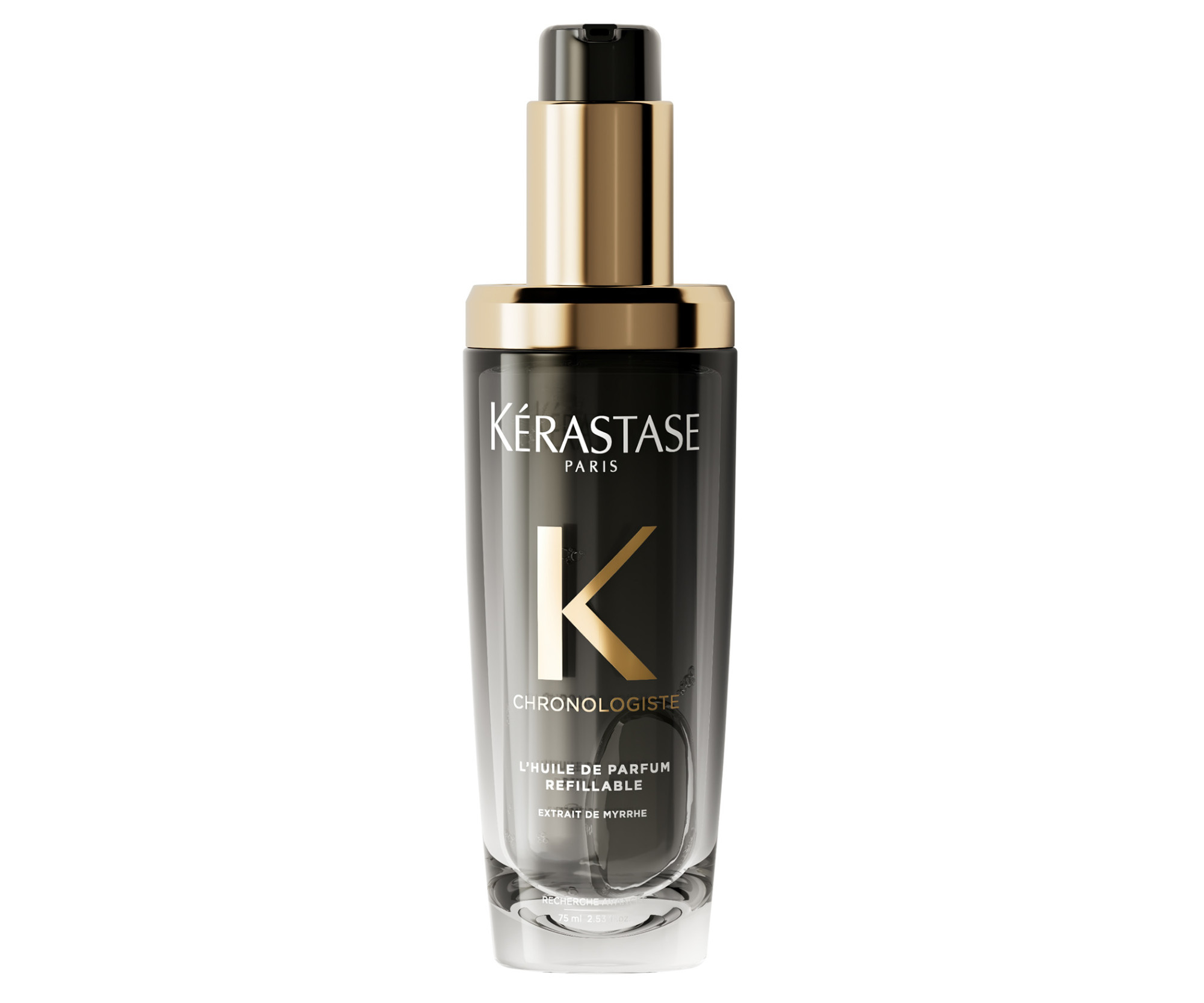 Parfumovaný olej na vlasy s výťažkom z myrhy Kérastase Chronologiste L'Huile De Parfum Refillable - 75 ml + darček zadarmo