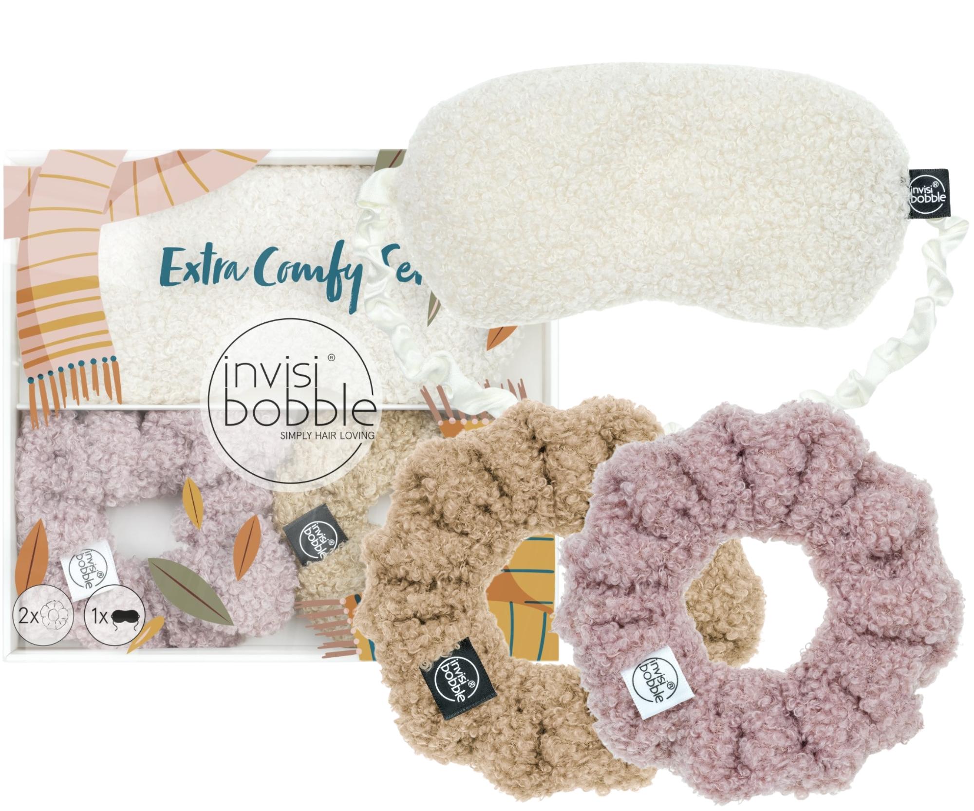 E-shop Sada ozdobných gumičiek do vlasov a masky na oči Invisibobble Sprunchie Extra Comfy Set + darček zadarmo