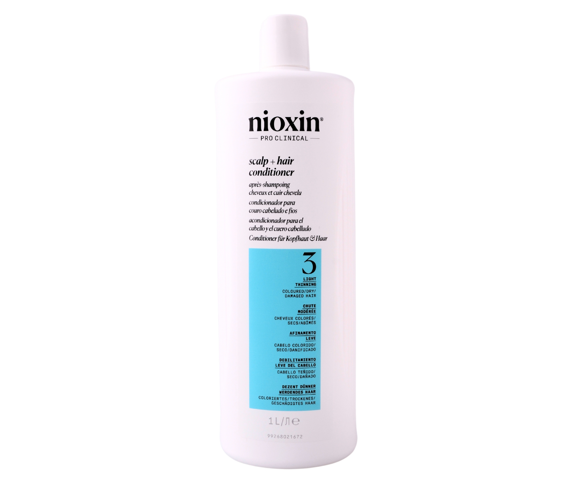 E-shop Kondicionér pre mierne rednúce farbené vlasy Nioxin System 3 Scalp + Hair Conditioner - 1000 ml (99350180119) + darček zadarmo