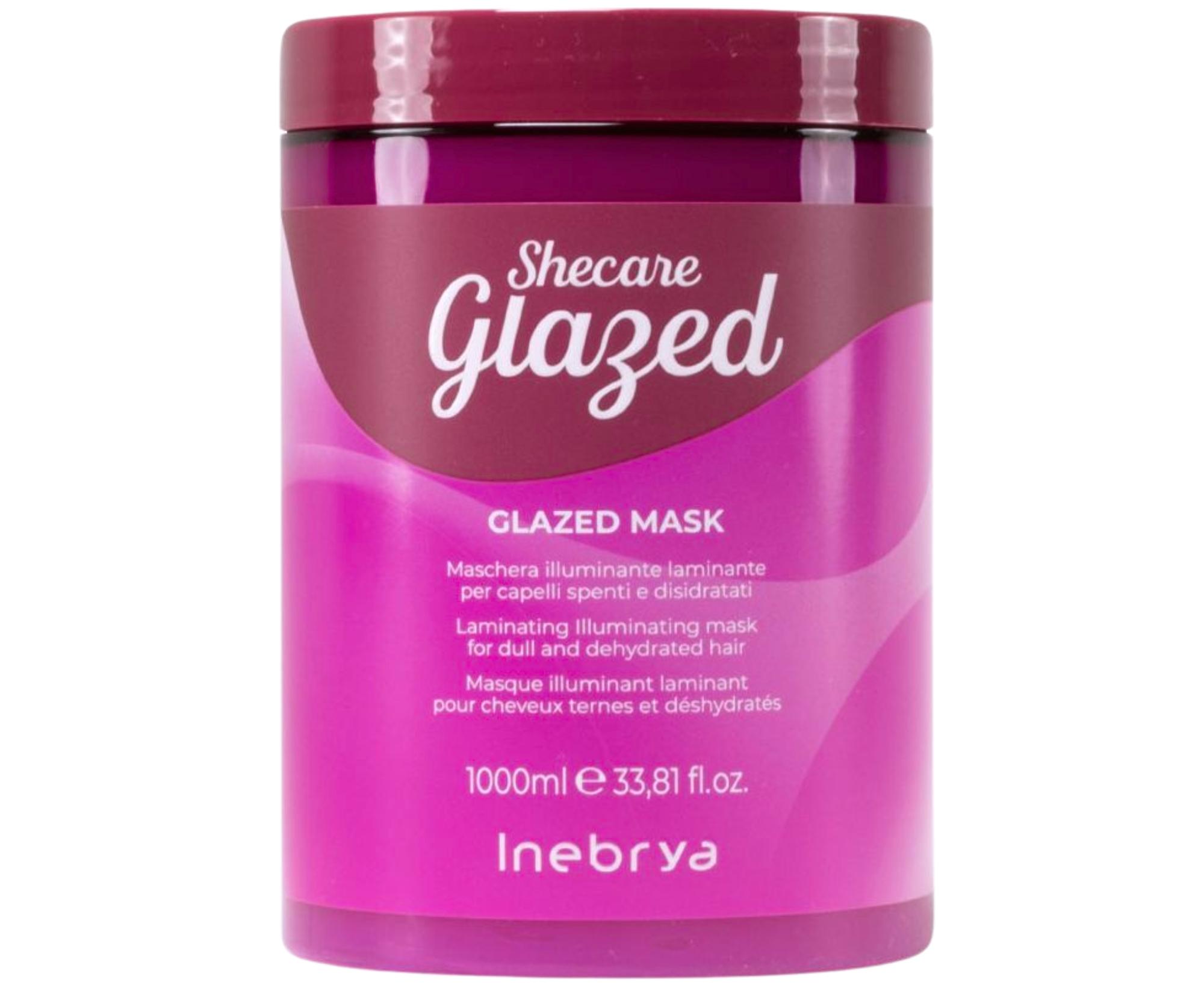 E-shop Rozjasňujúca a hydratačná maska pre vlasy bez lesku Inebrya Shecare Glazed Mask - 1000 ml + darček zadarmo