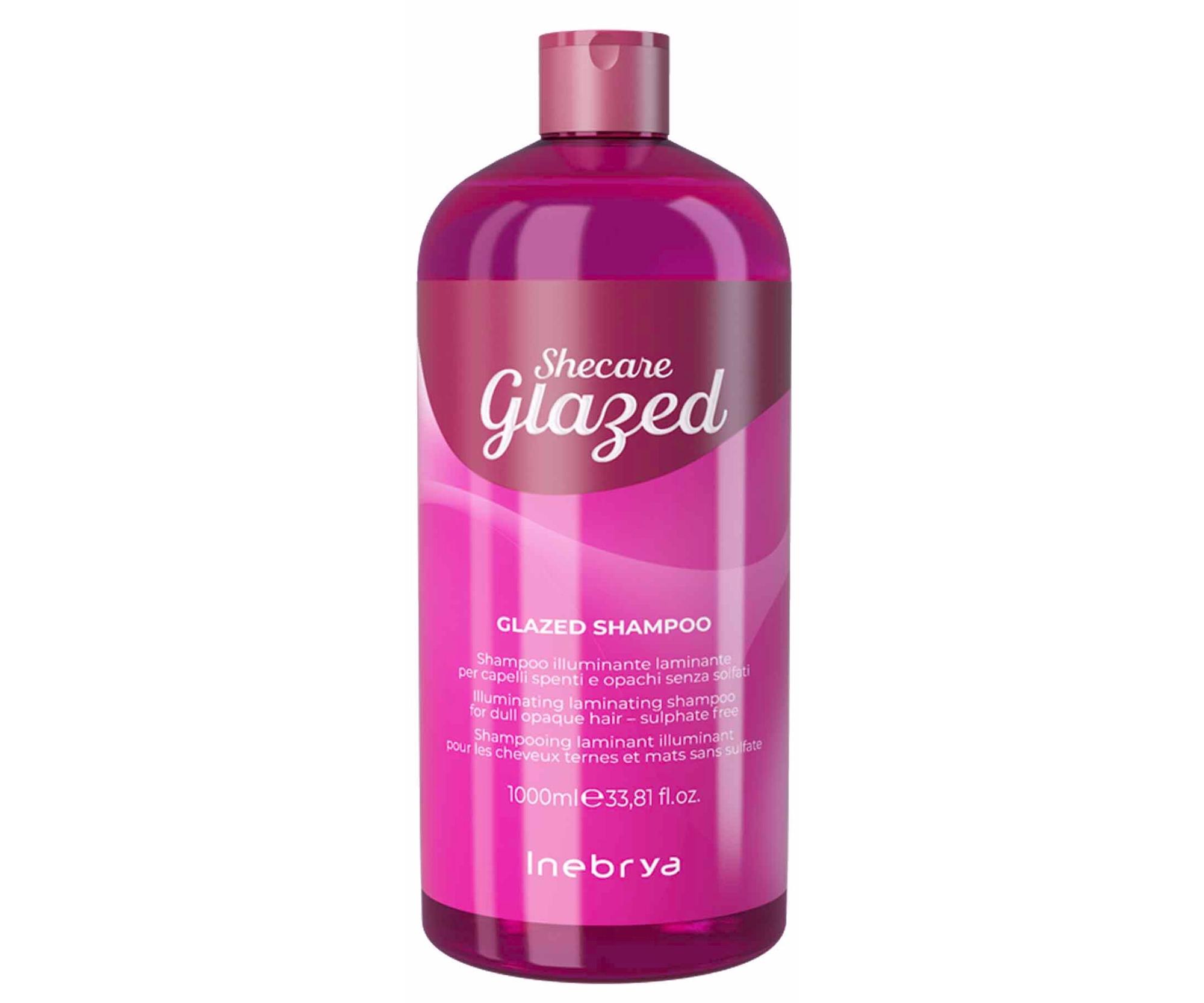 E-shop Rozjasňujúci a hydratačný šampón pre vlasy bez lesku Inebrya Shecare Glazed Shampoo - 1000 ml + darček zadarmo